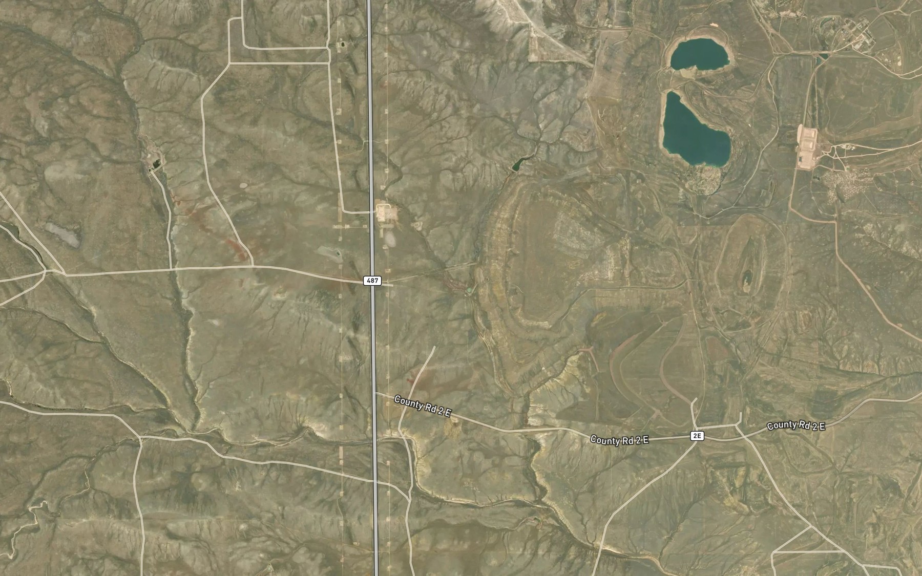 Satellite map of the Heward Reservoir