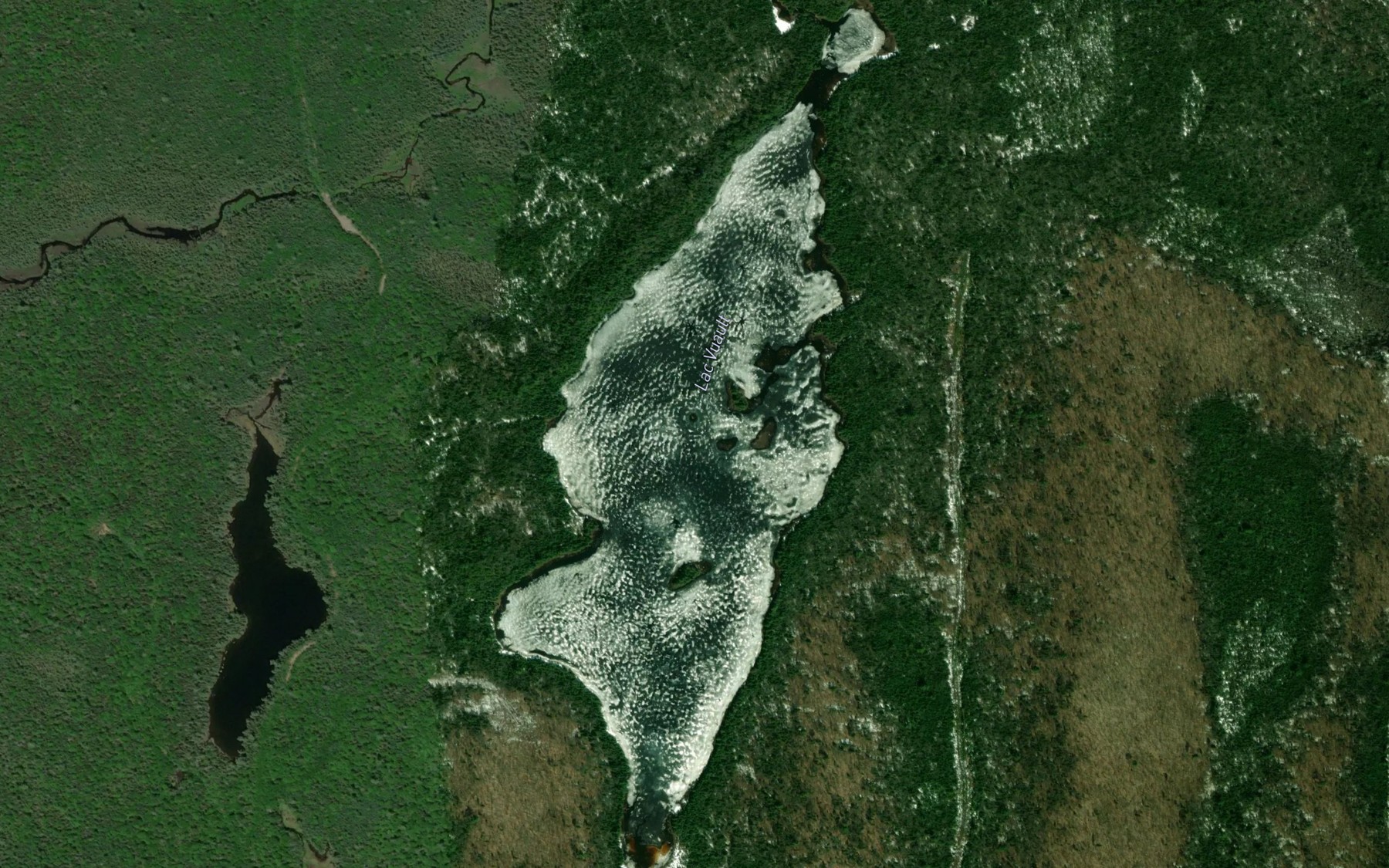 Satellite map of the Lac Vuault