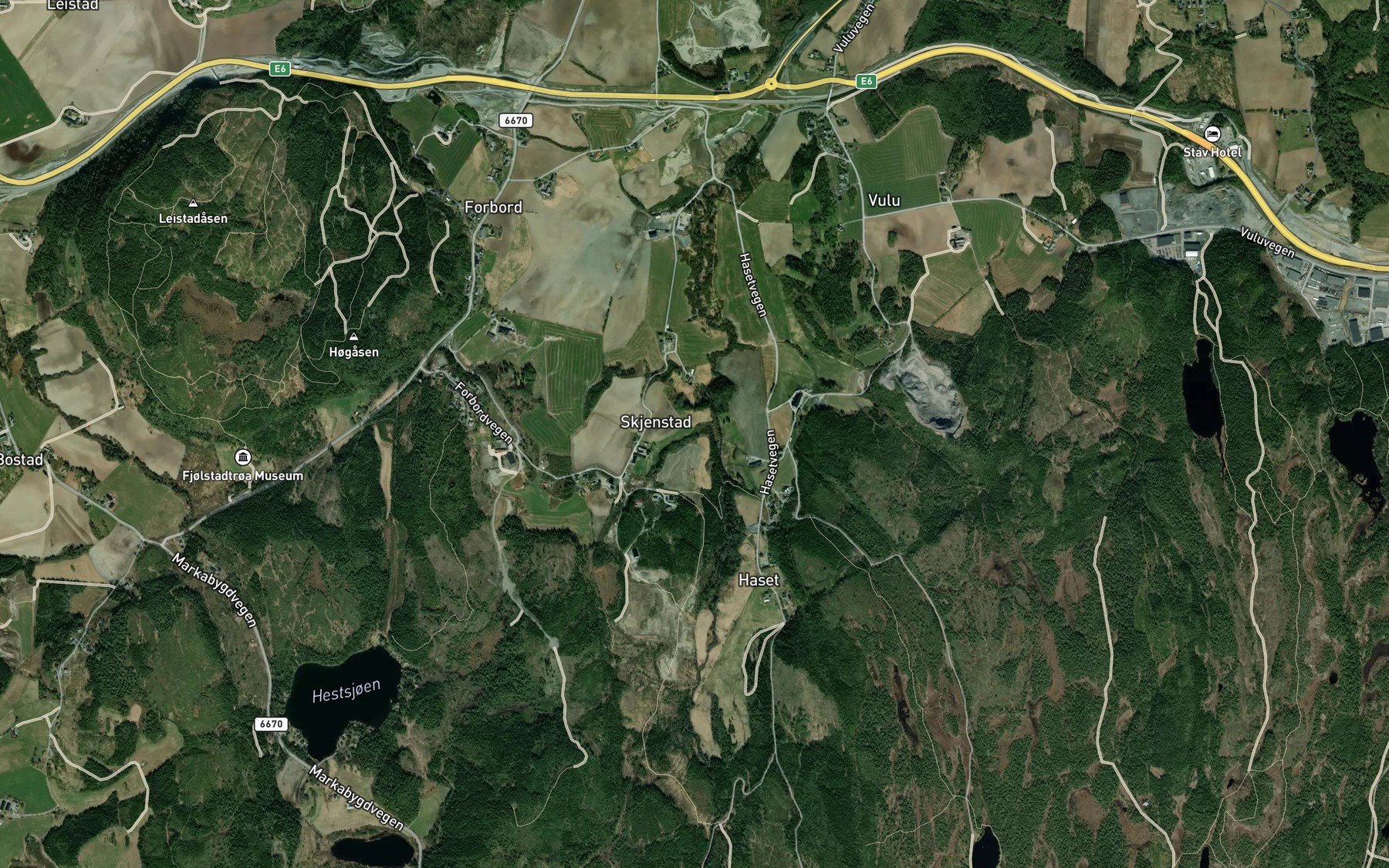 Satellite map of the Sjovigjardsbekken