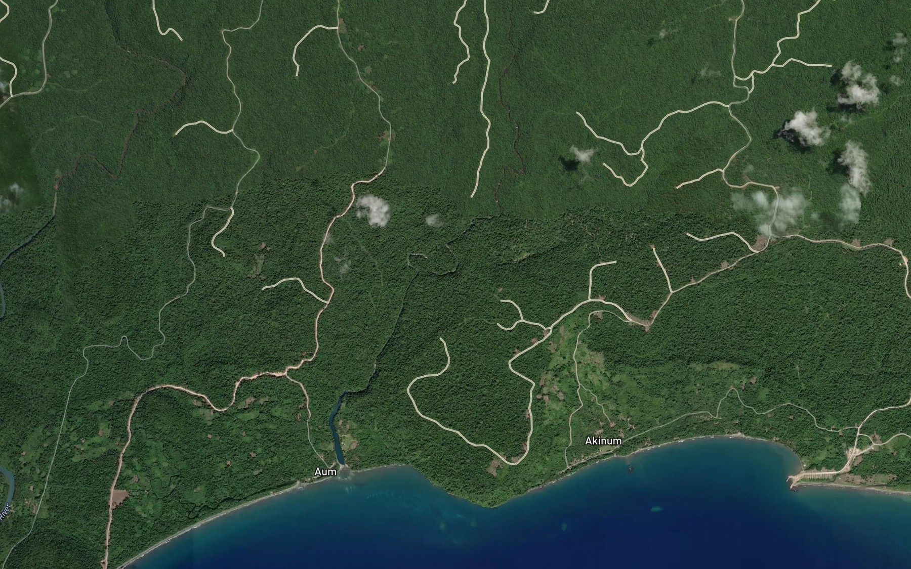 Satellite map of the Maie River