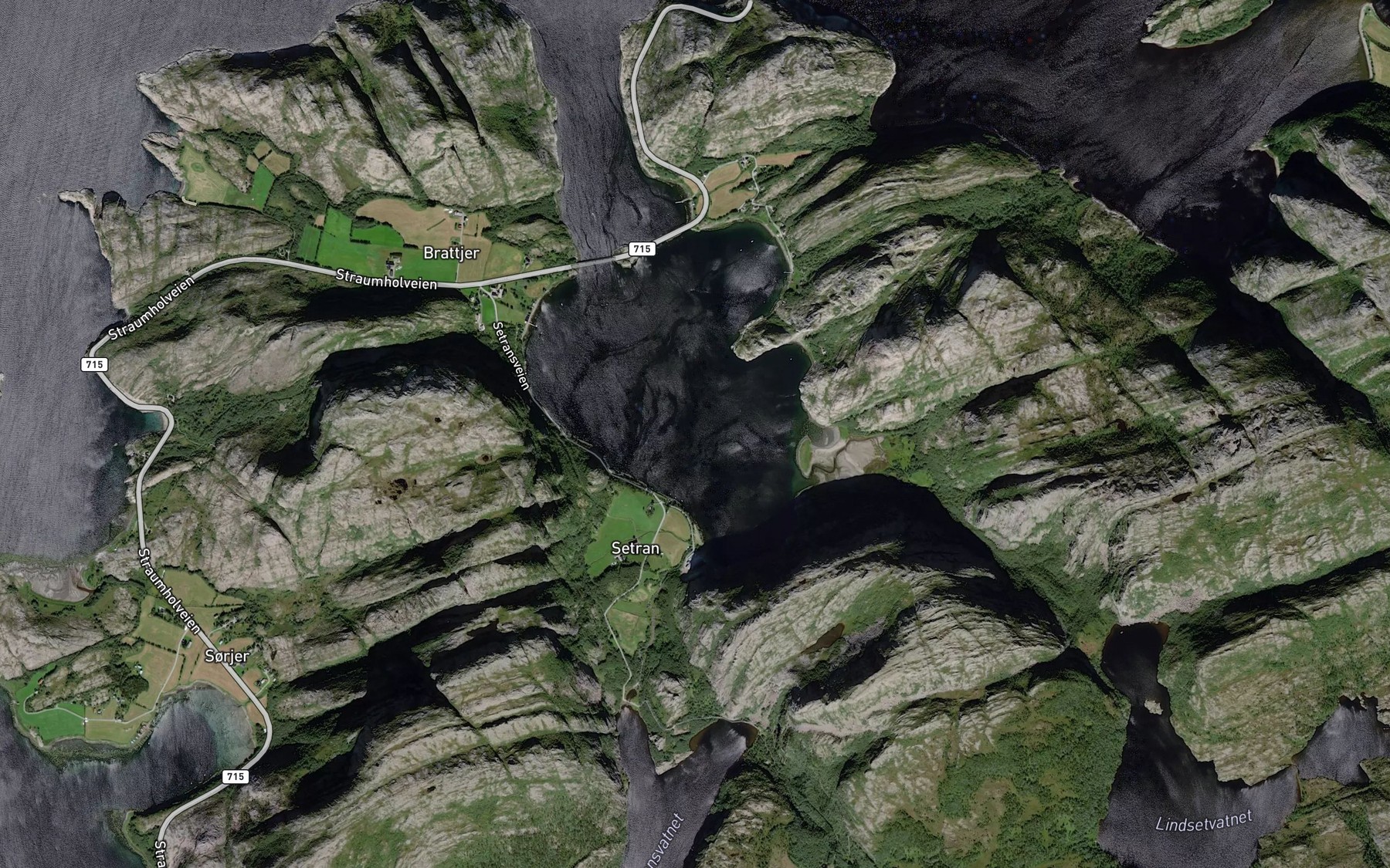 Satellite map of the Brattgjerfjorden