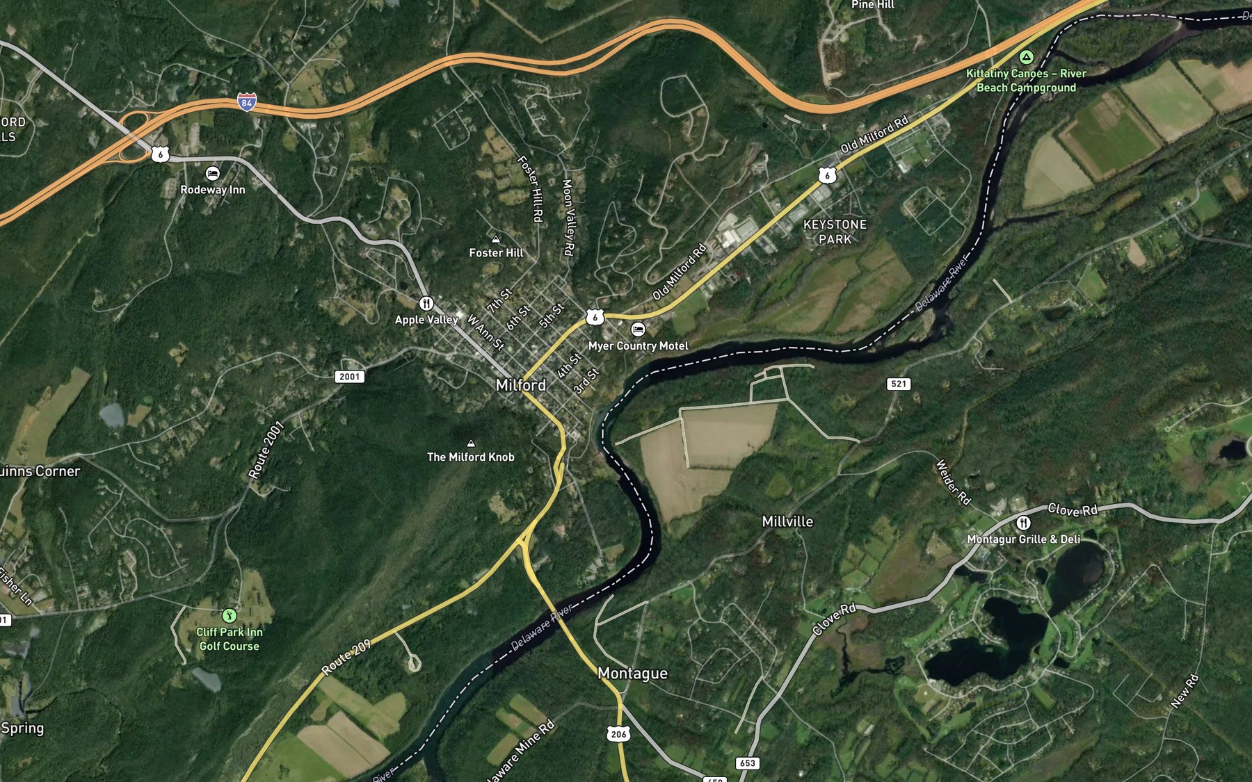 Satellite map of the Vandermark Creek