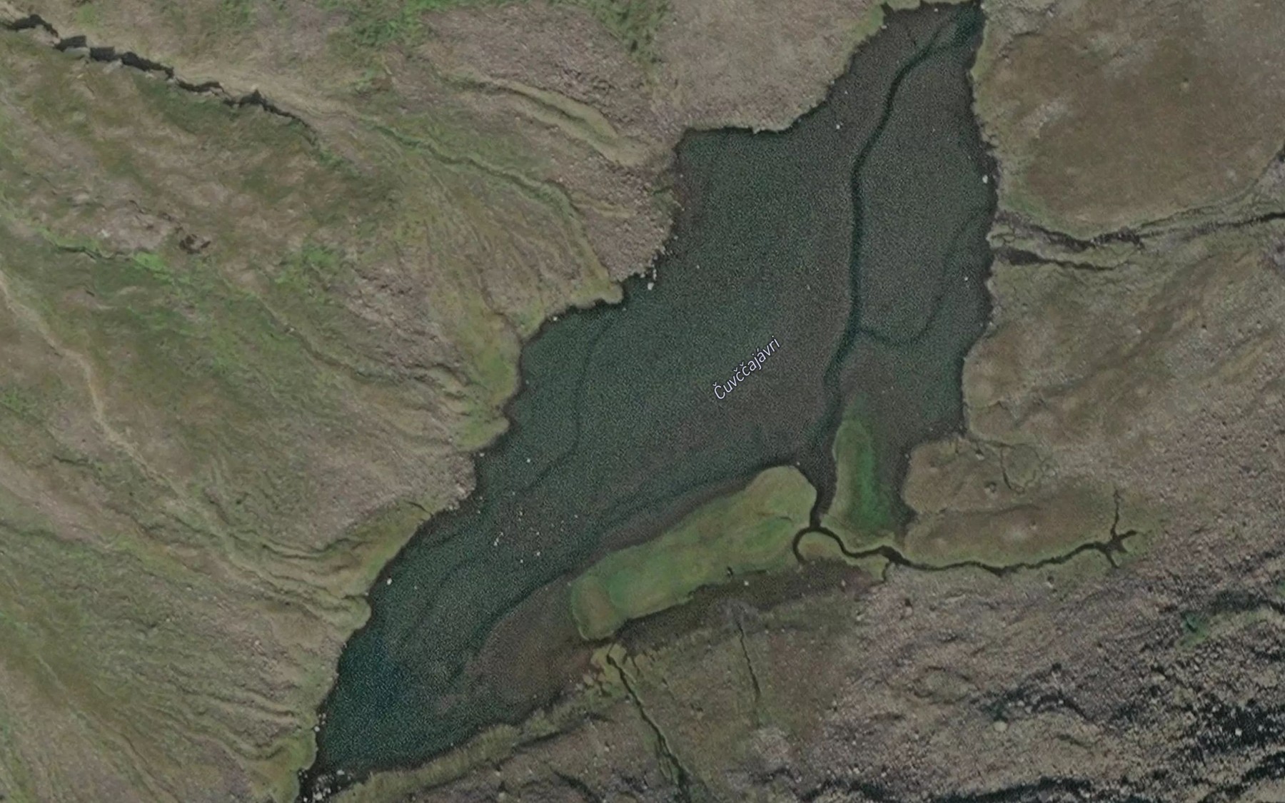 Satellite map of the Cuvccajavri