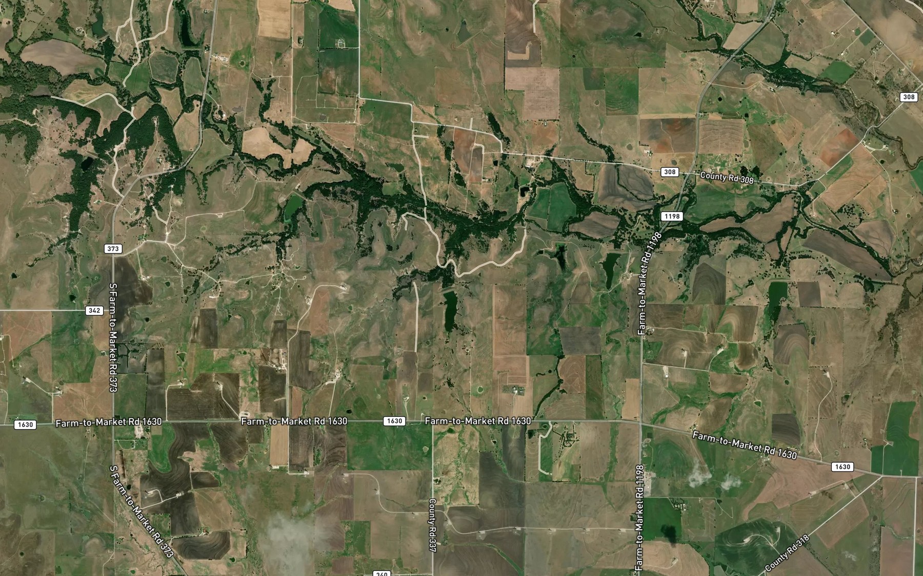 Satellite map of the Soil Conservation Service Site 6j2 Reservoir