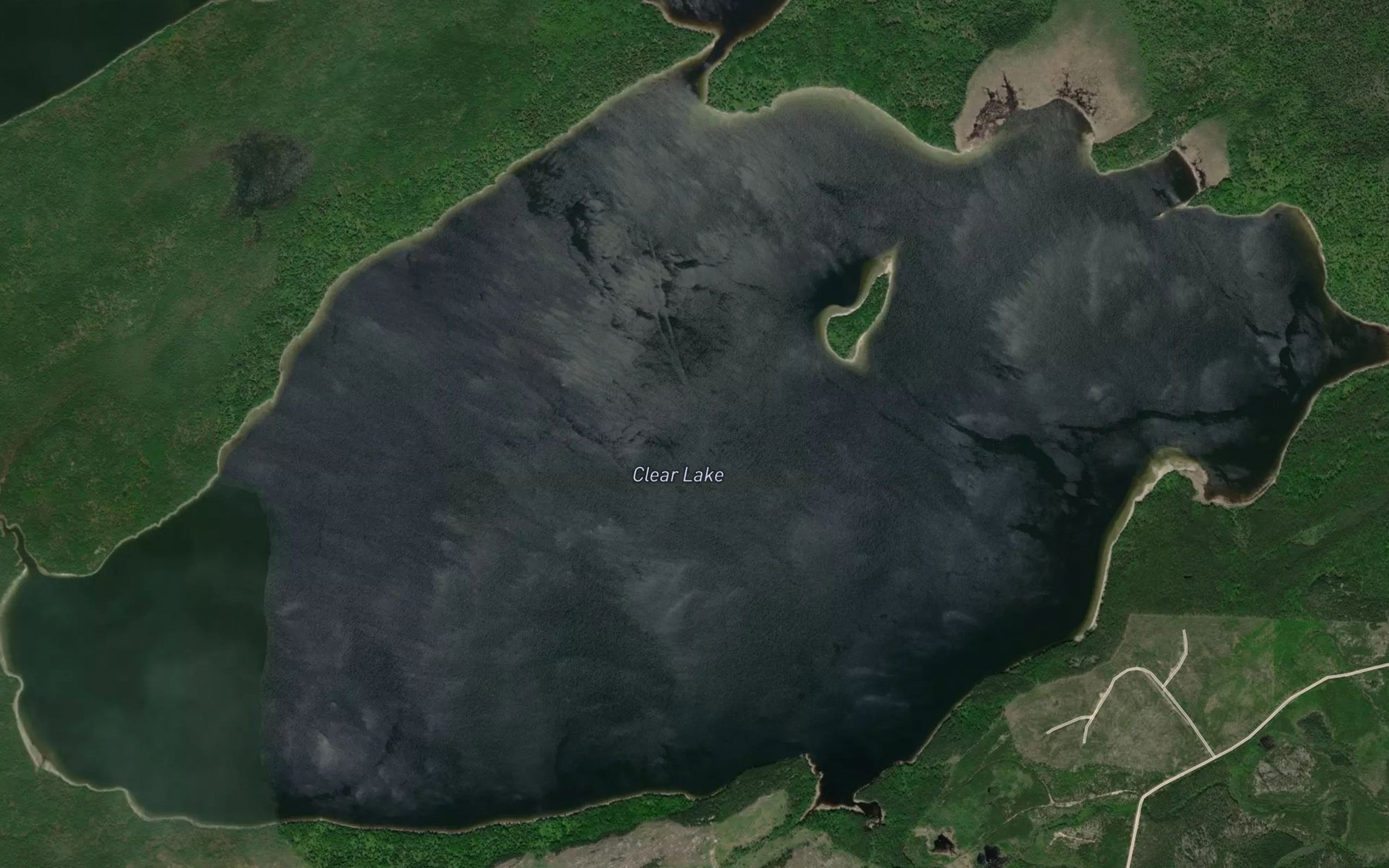 Satellite map of the Clear Lake