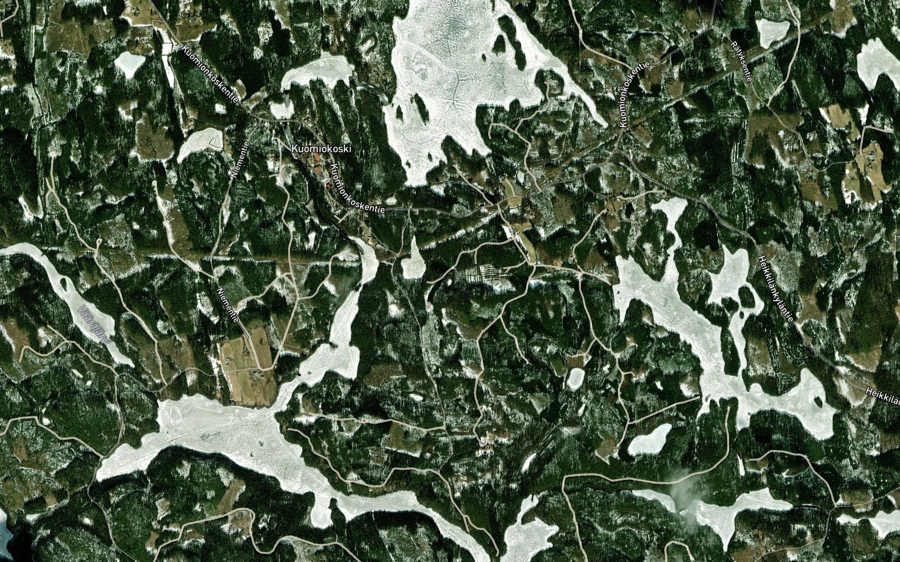 Satellite map of the Kaunislampi