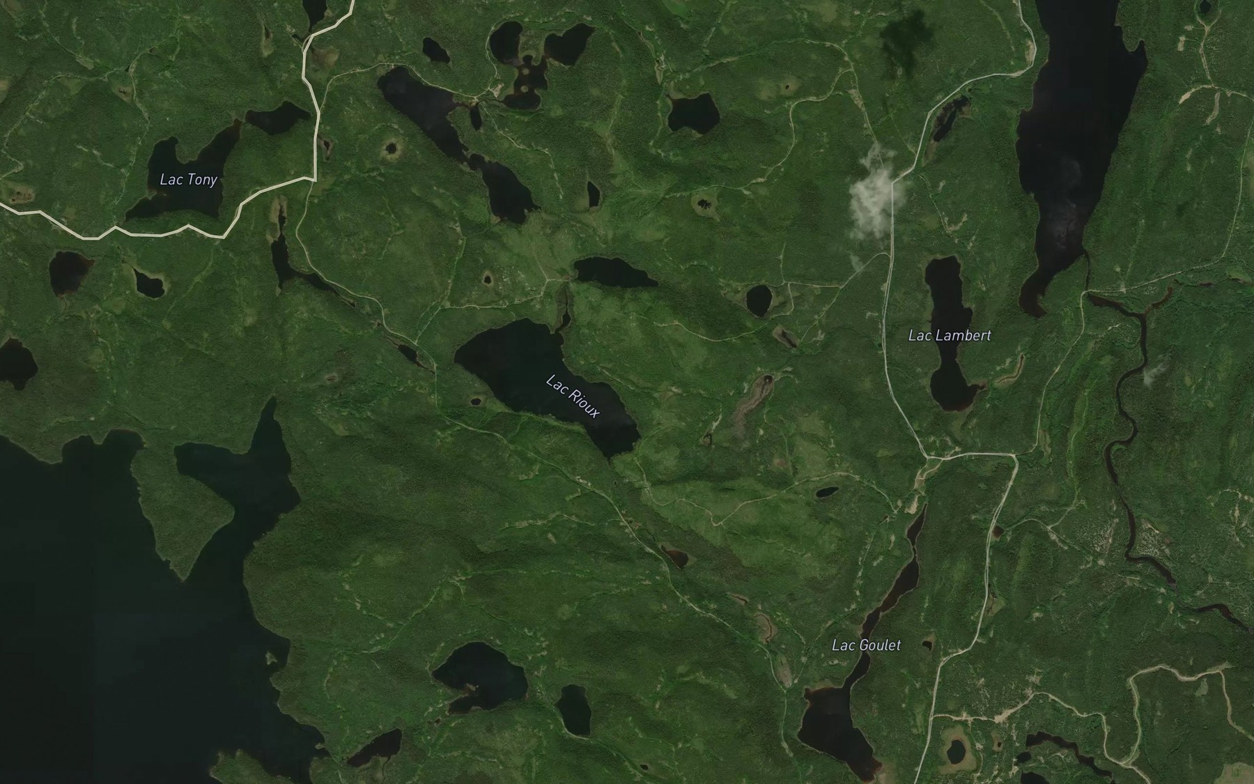 Satellite map of the Lac Rioux