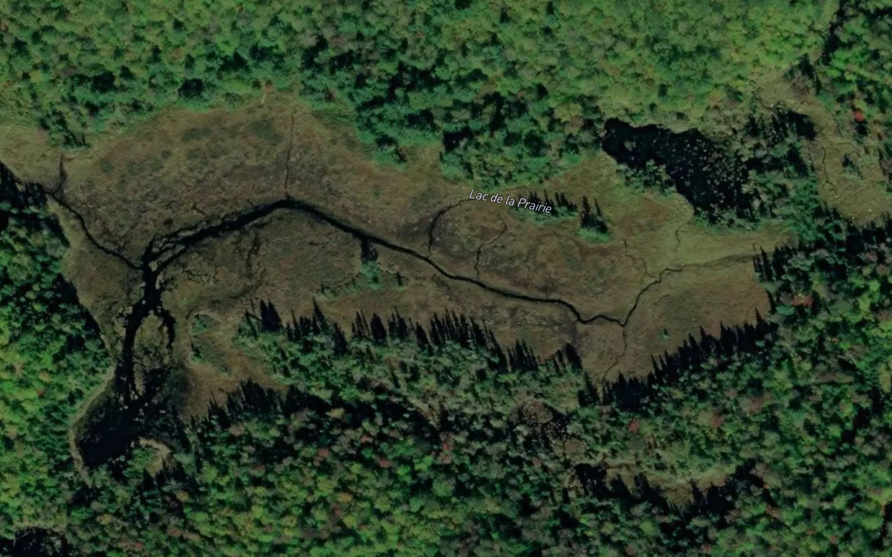 Satellite map of the Lac de la Prairie