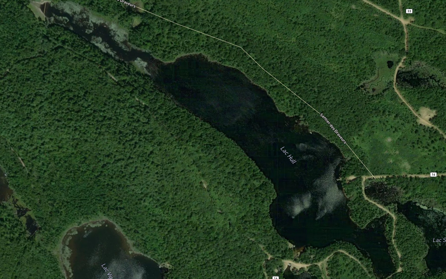 Satellite map of the Lac Hull
