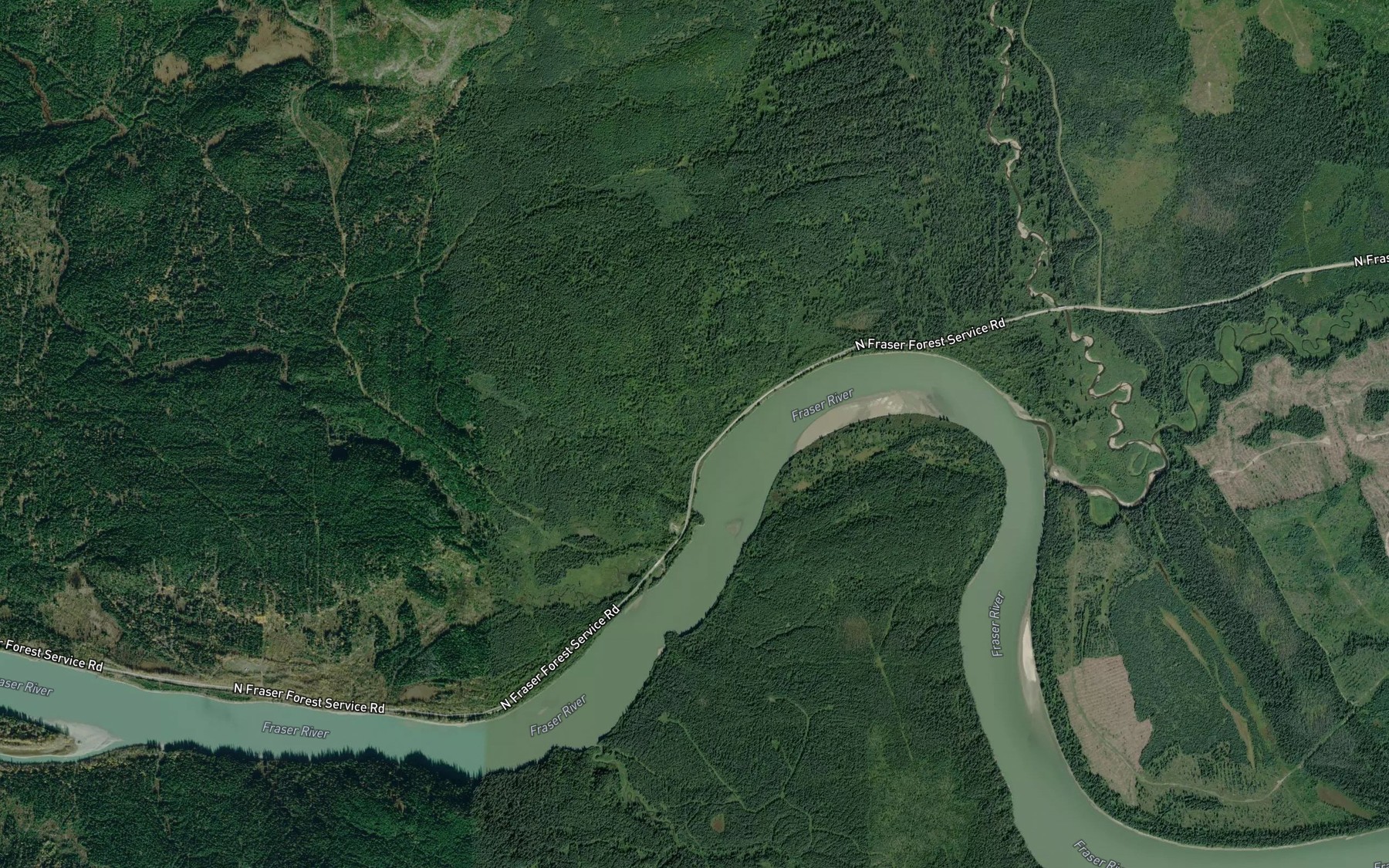 Satellite map of the Limestone Creek