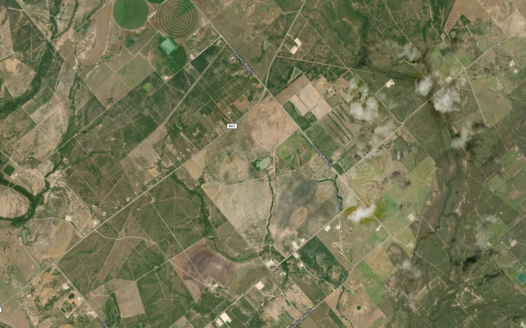 Satellite map of the Lazy JP Ranch Lake
