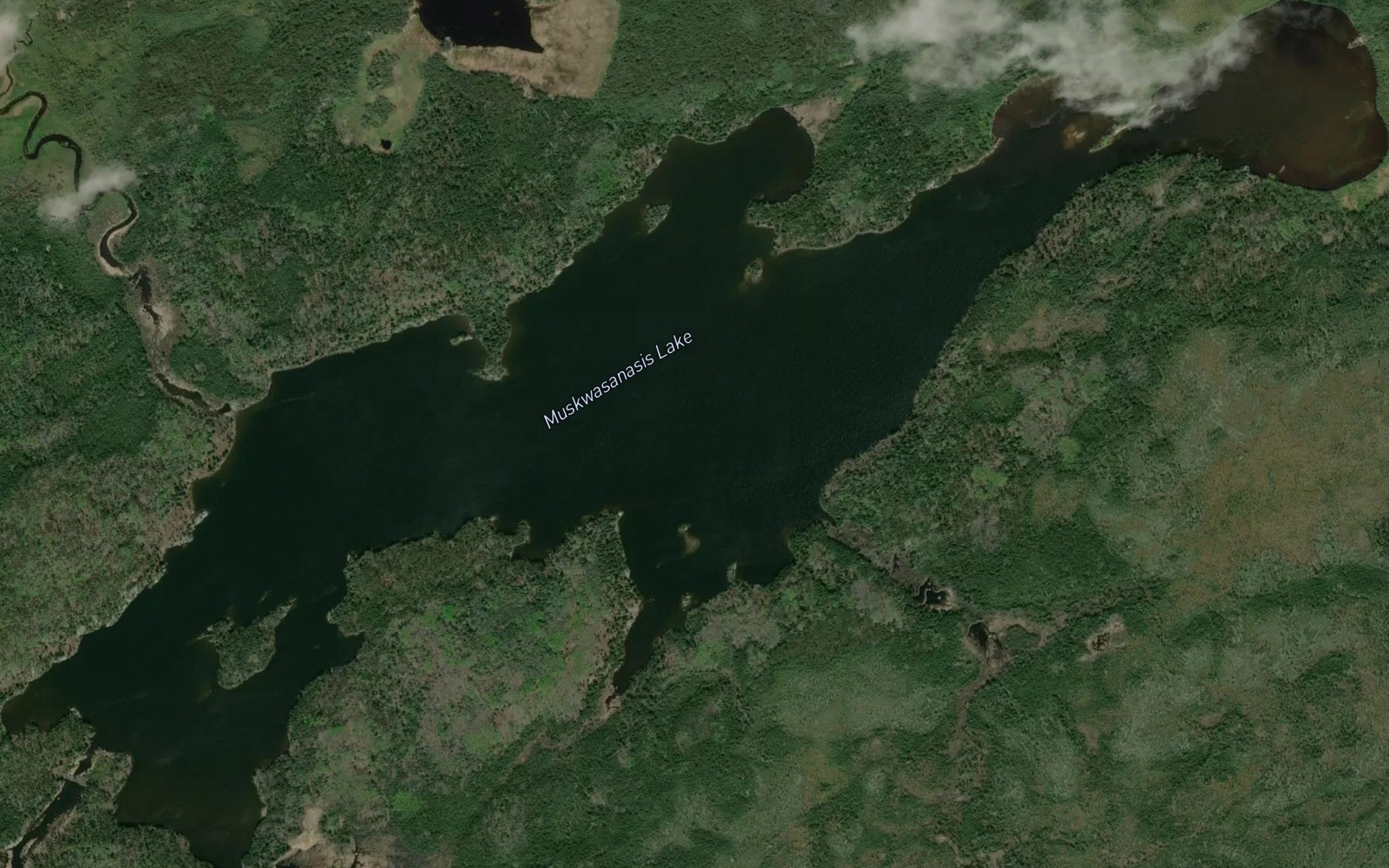 Satellite map of the Muskwasanasis Lake