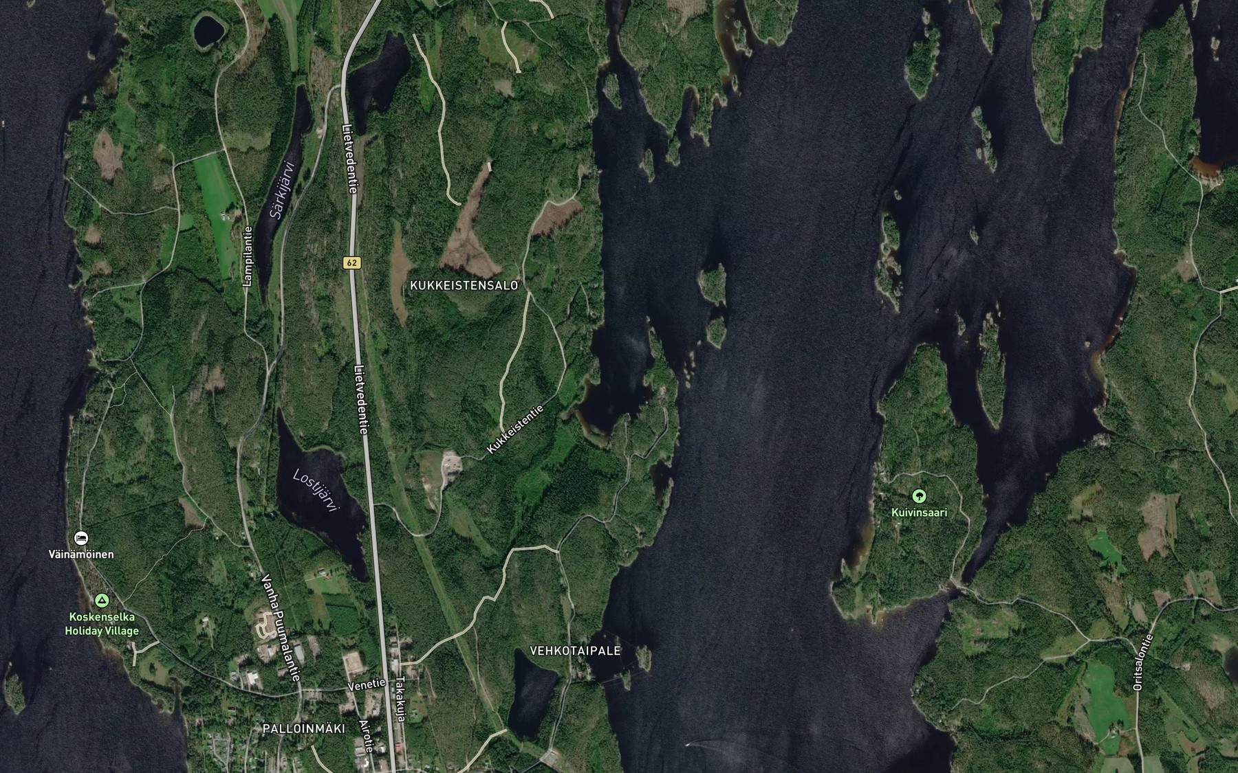 Satellite map of the Kukkeistenlahti