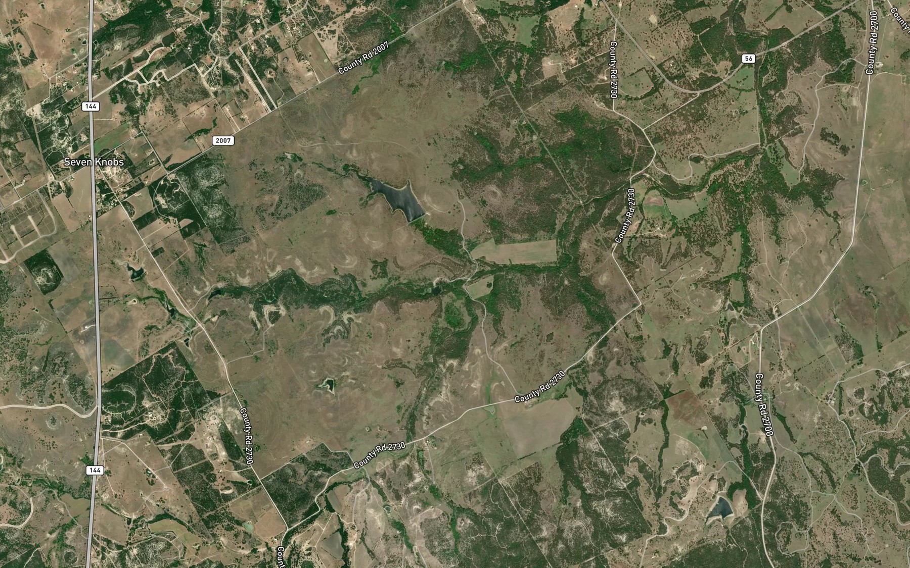 Satellite map of the North Fork Hill Creek