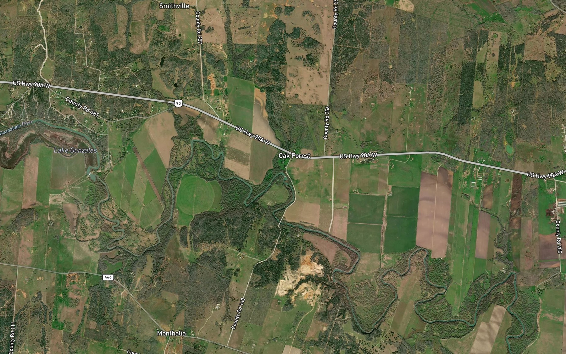 Satellite map of the M A Wade Lake