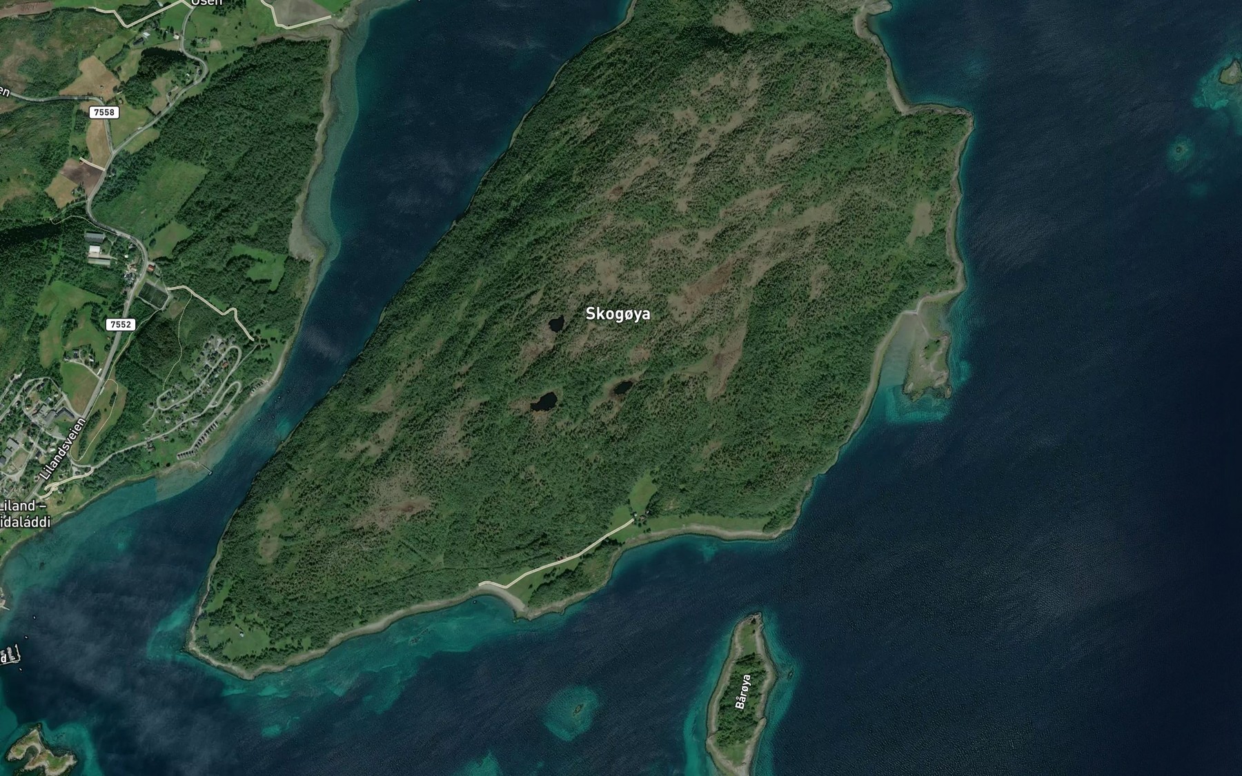Satellite map of the Lillevatnet