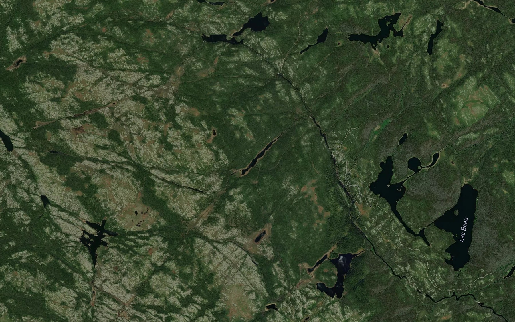 Satellite map of the Lac Du Fez
