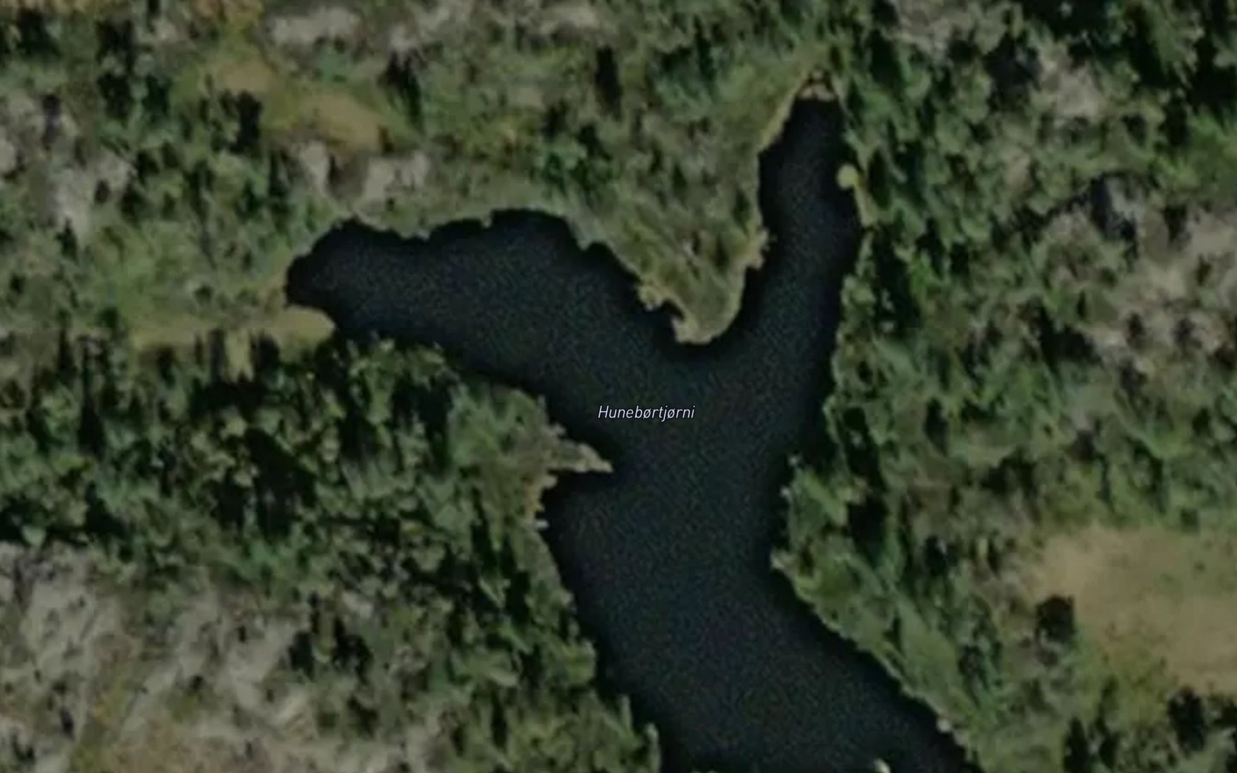 Satellite map of the Hunebortjorni