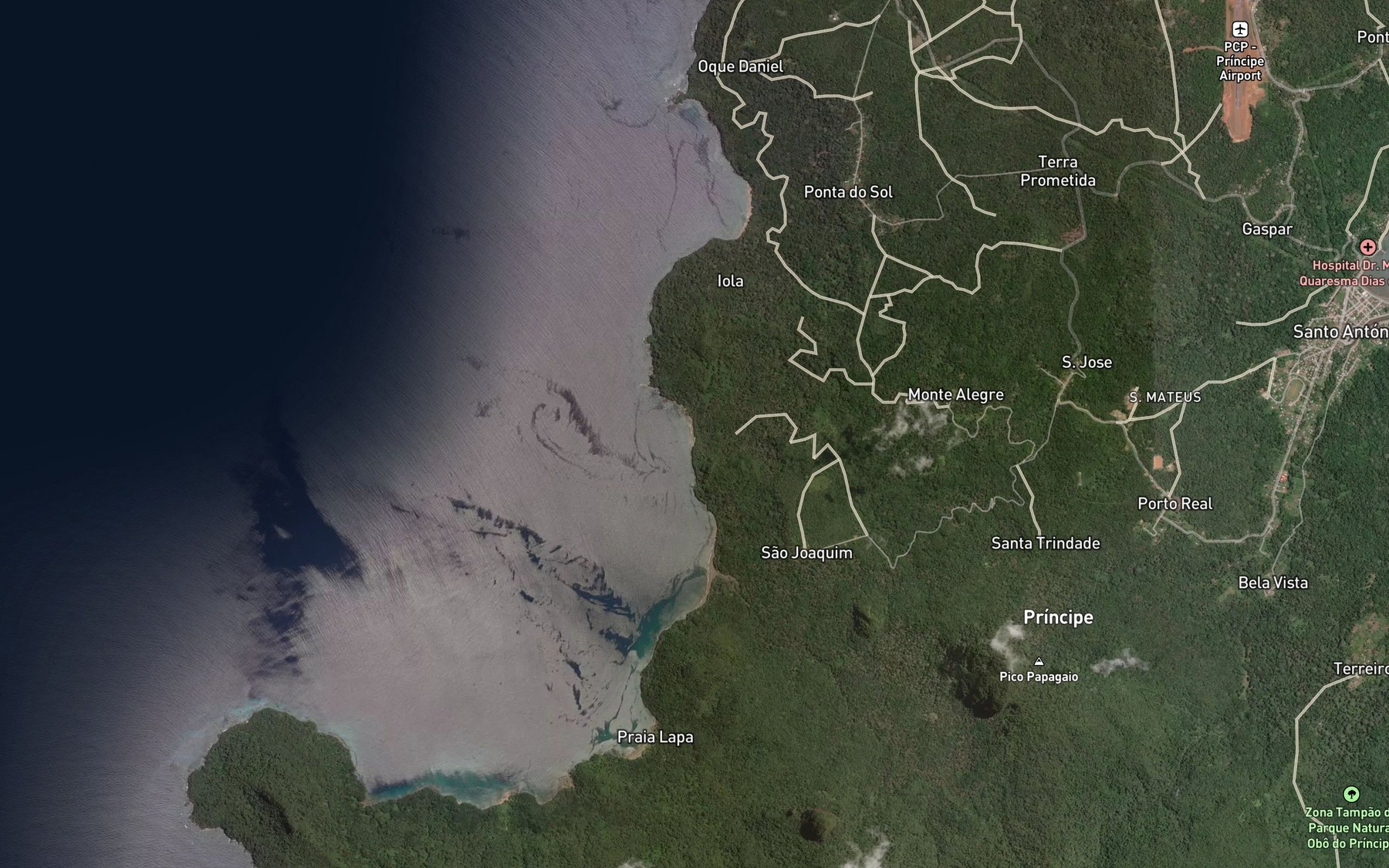 Satellite map of the Ribeira Bacharel