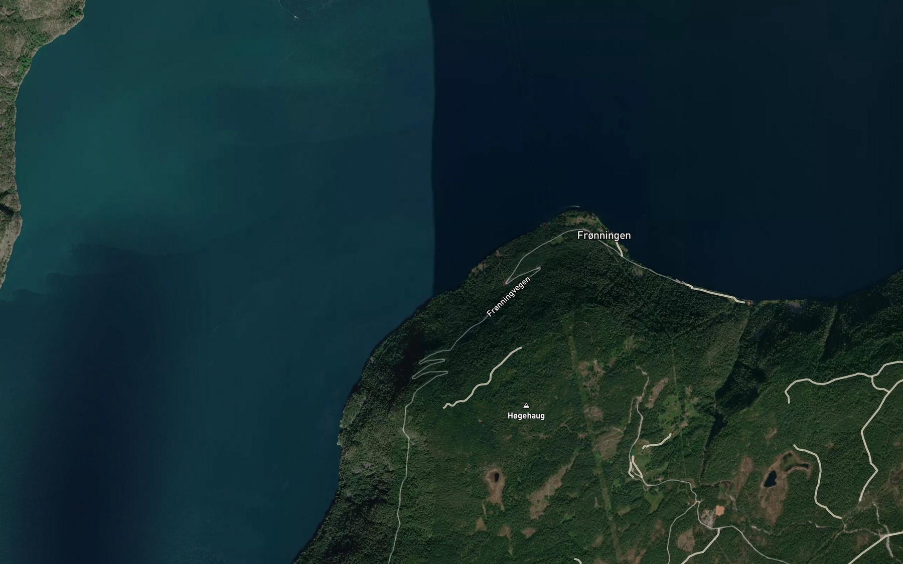 Satellite map of the Mjelkeviki