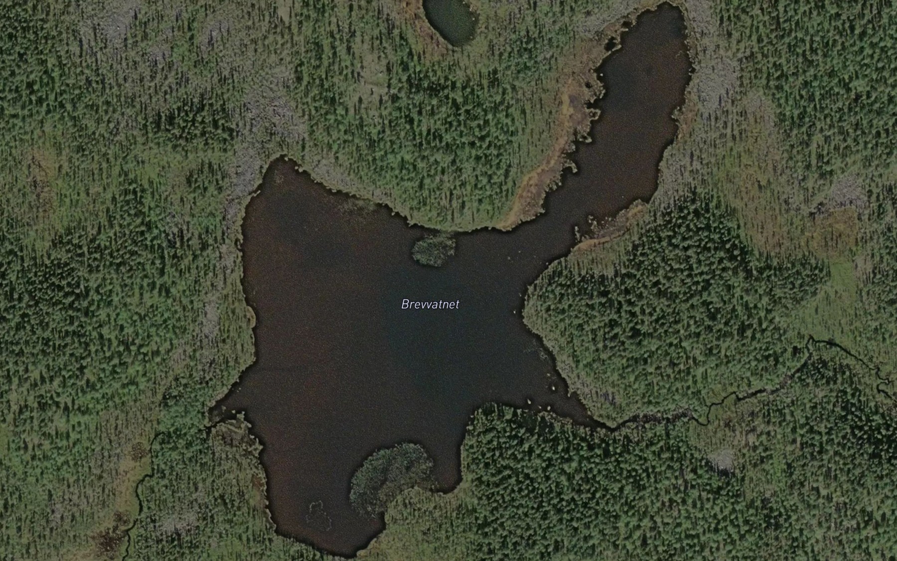 Satellite map of the Brevvatnet