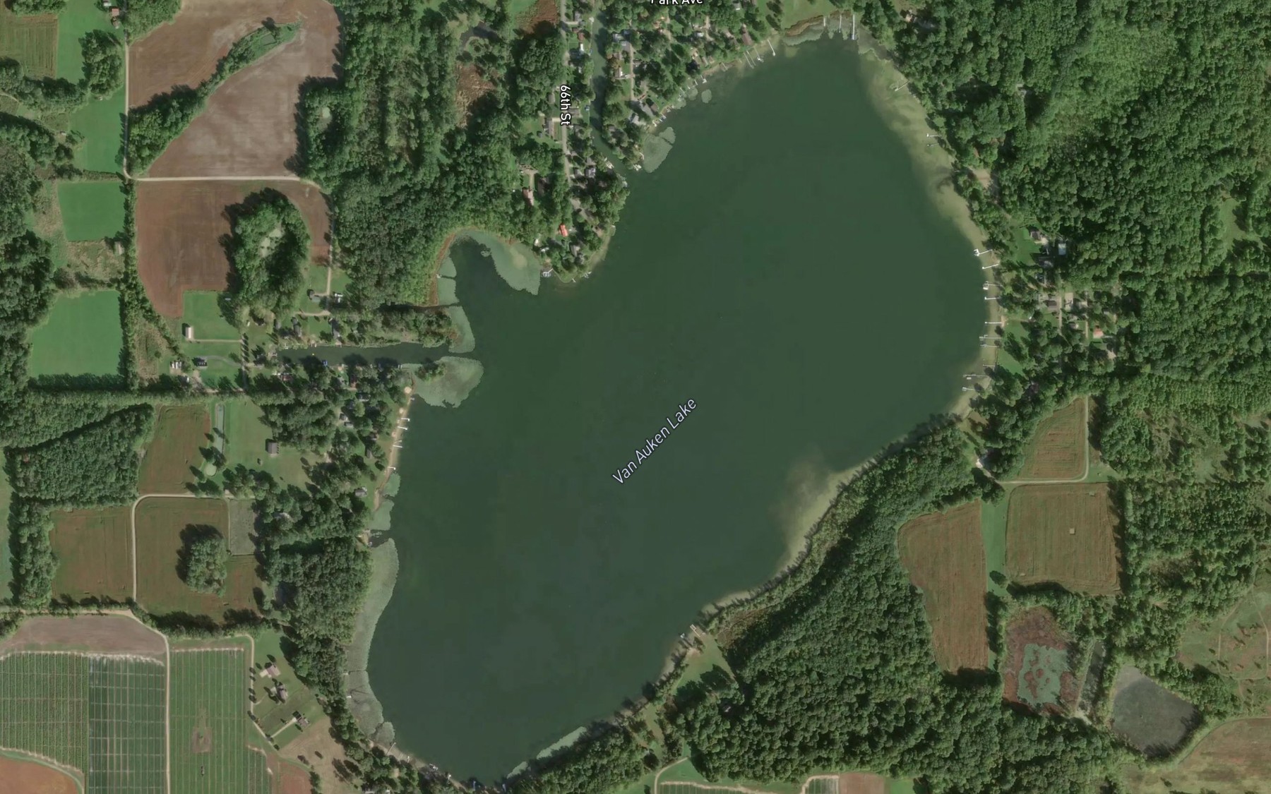 Satellite map of the Van Auken Lake