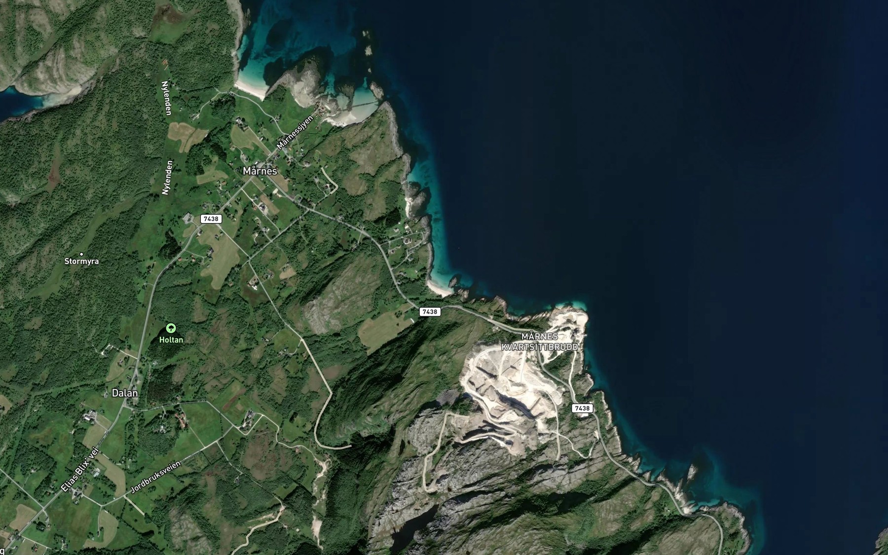 Satellite map of the Stor-Flosanden