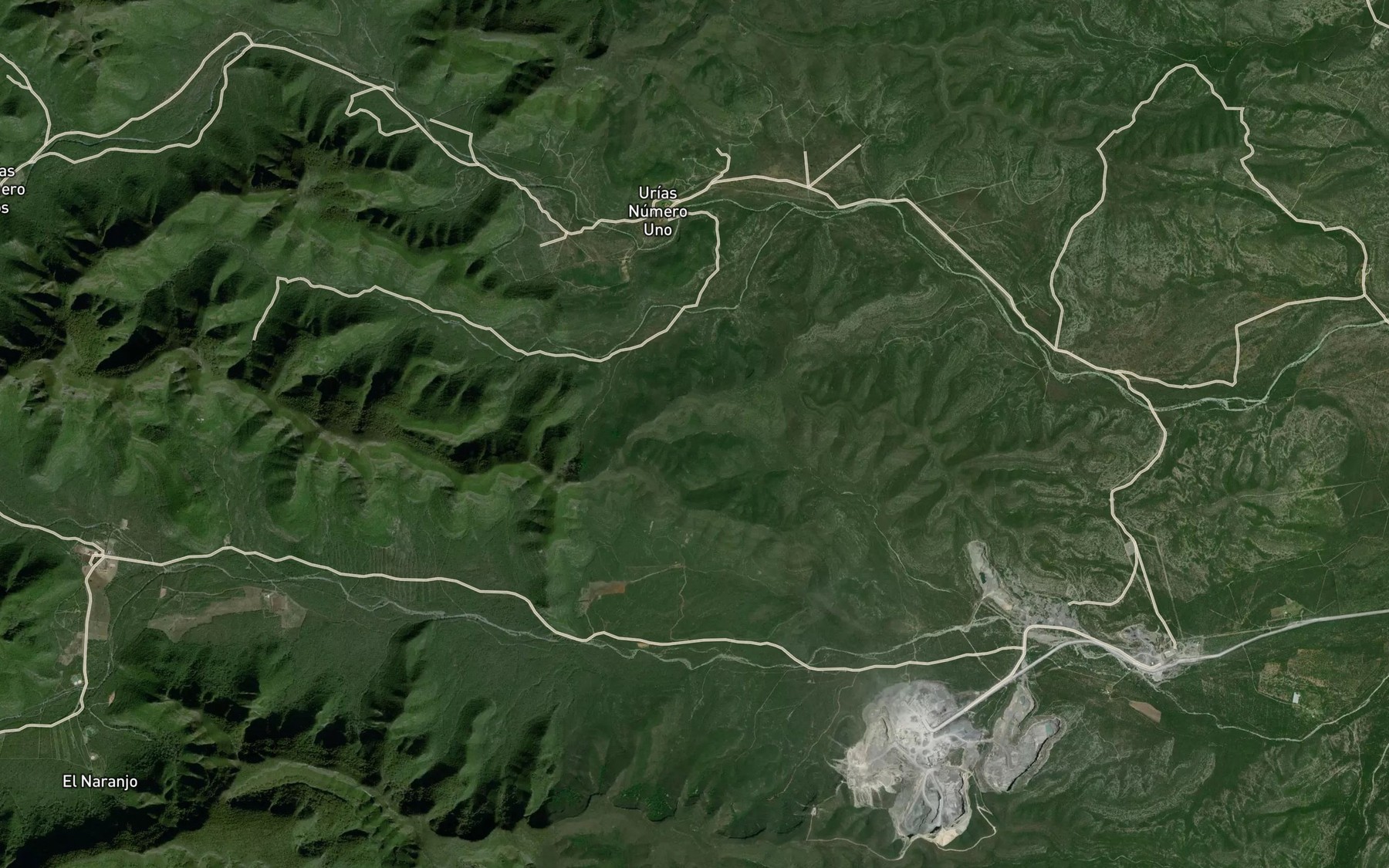 Satellite map of the Canada El Norte