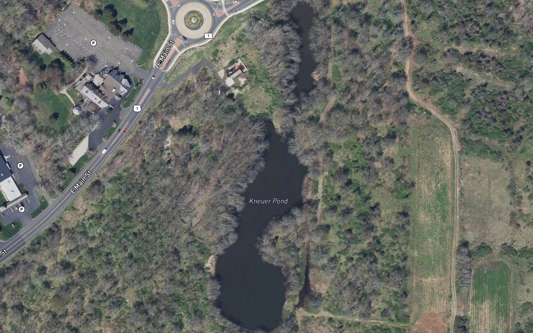 Satellite map of the Kneuer Pond