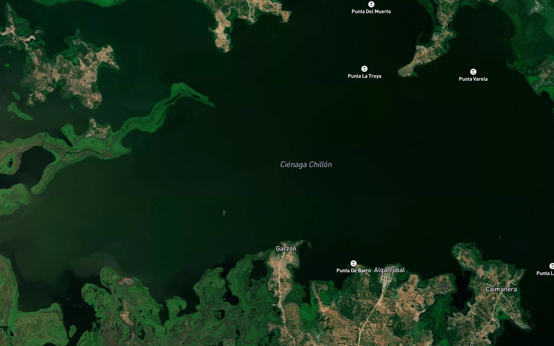 Satellite map of the Cienaga Chilloa