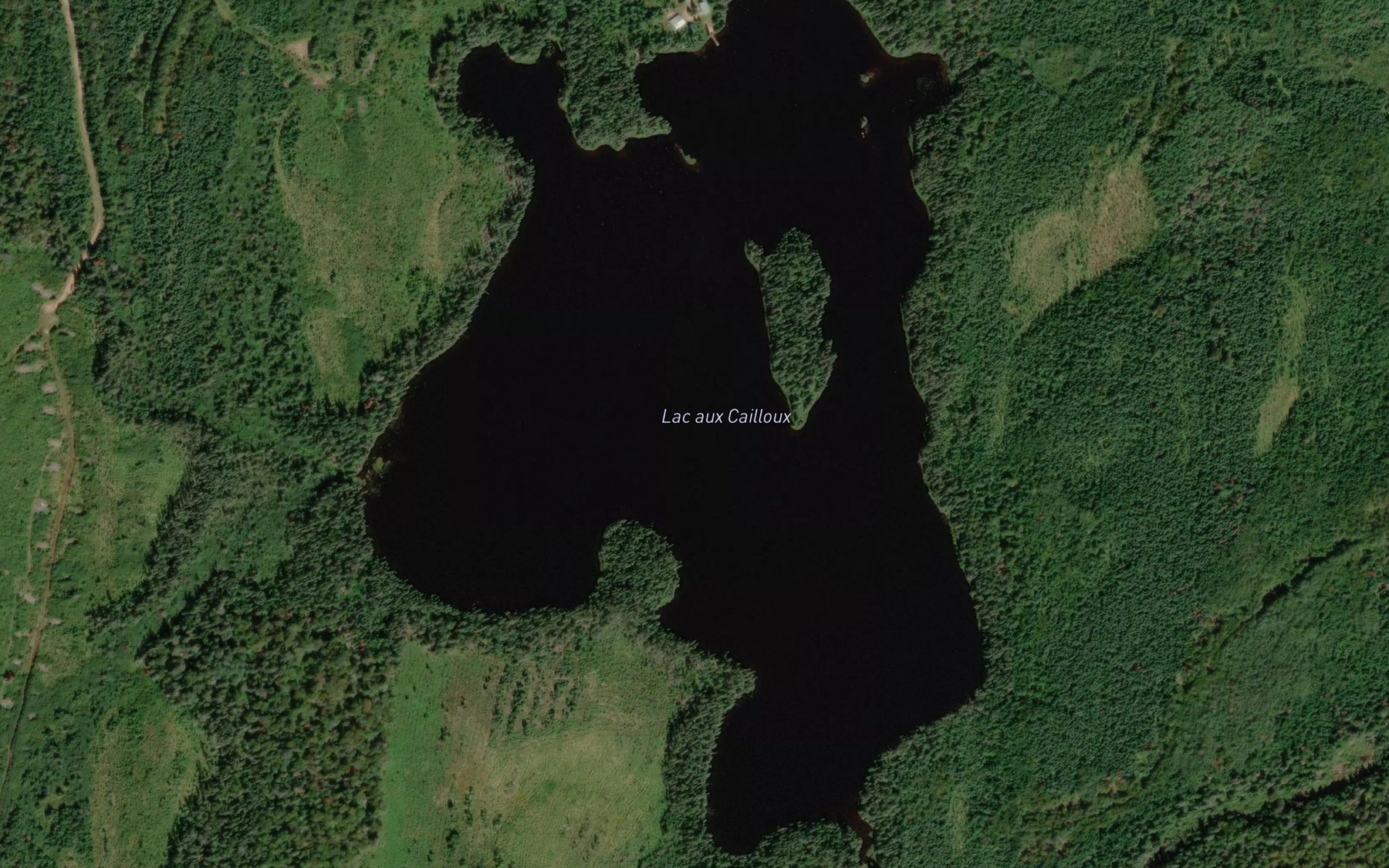 Satellite map of the Lac aux Cailloux