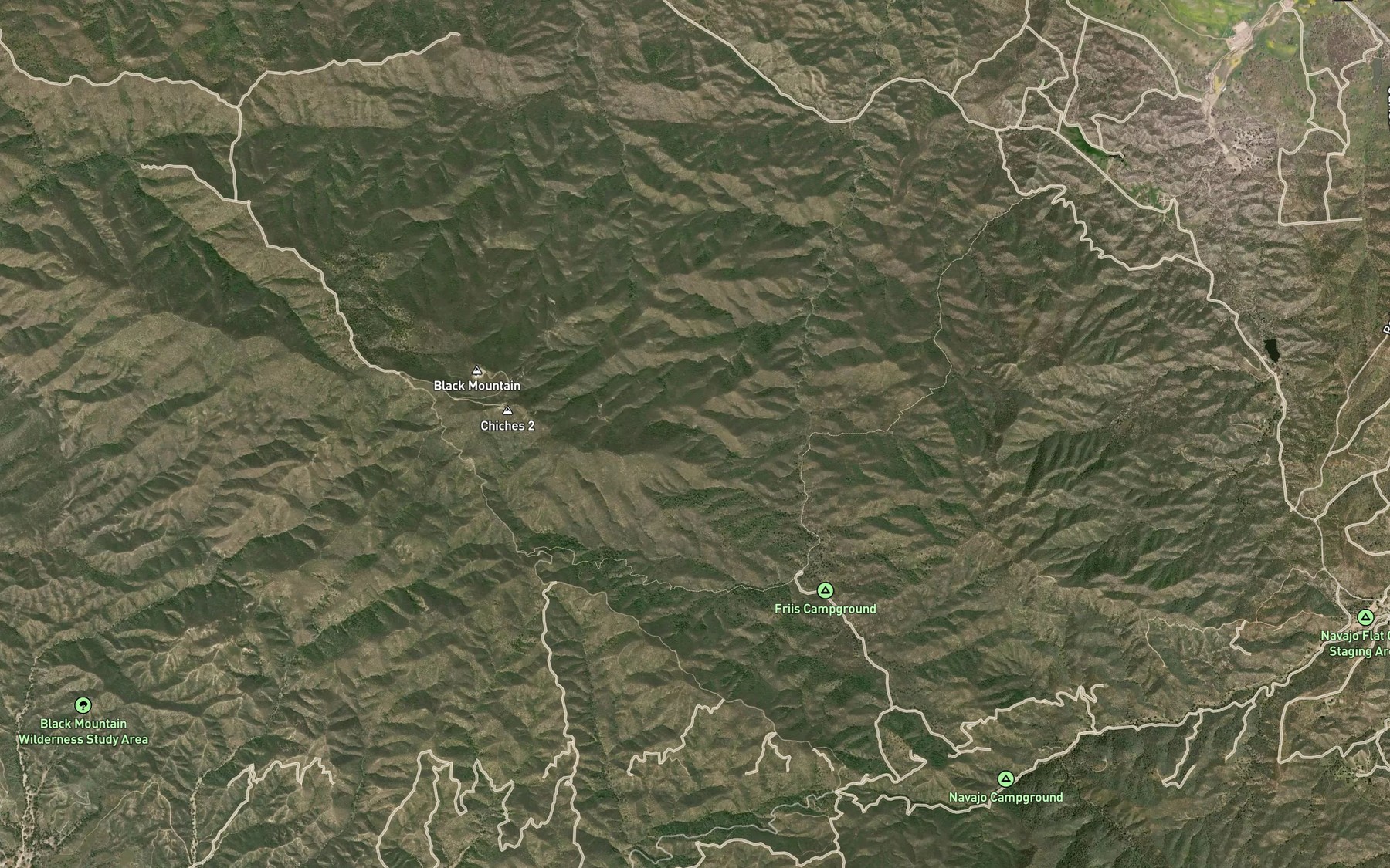 Satellite map of the Blinn Spring