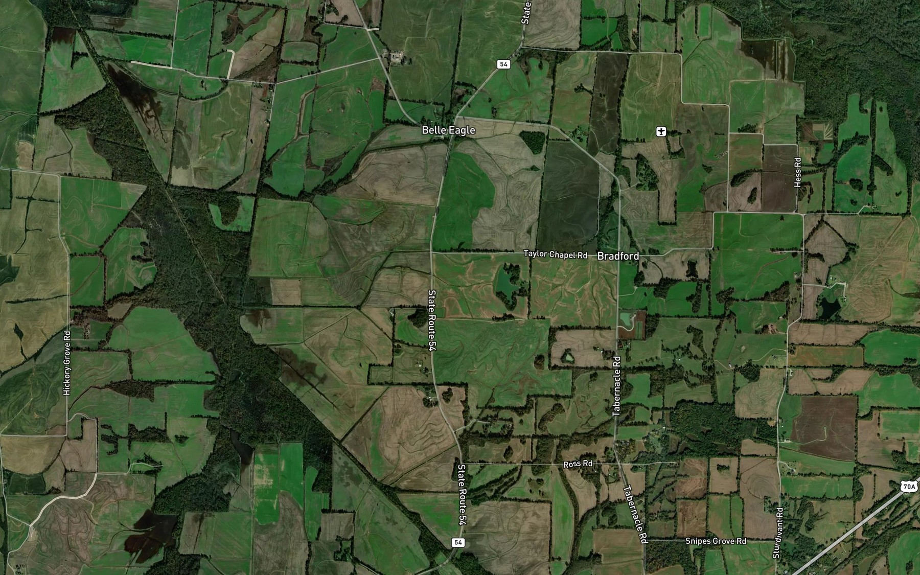 Satellite map of the William A Jameson Lake