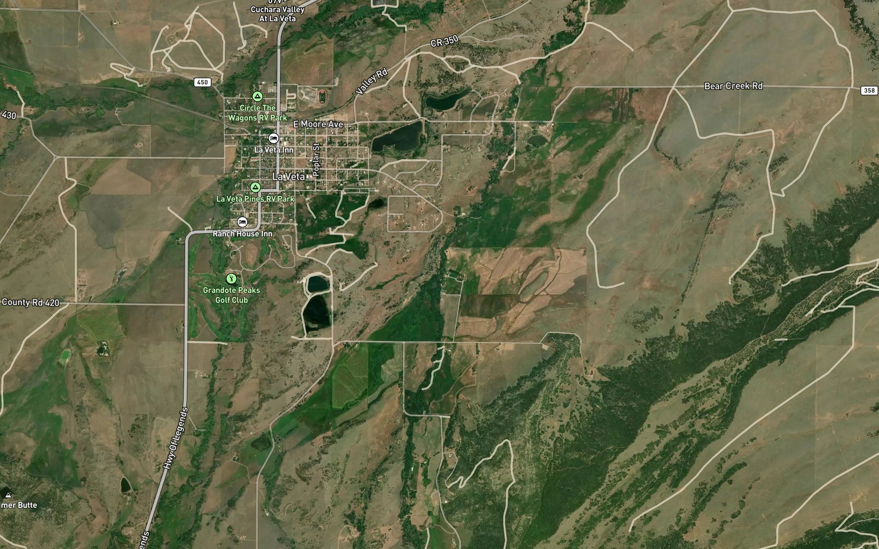 Satellite map of the School Creek