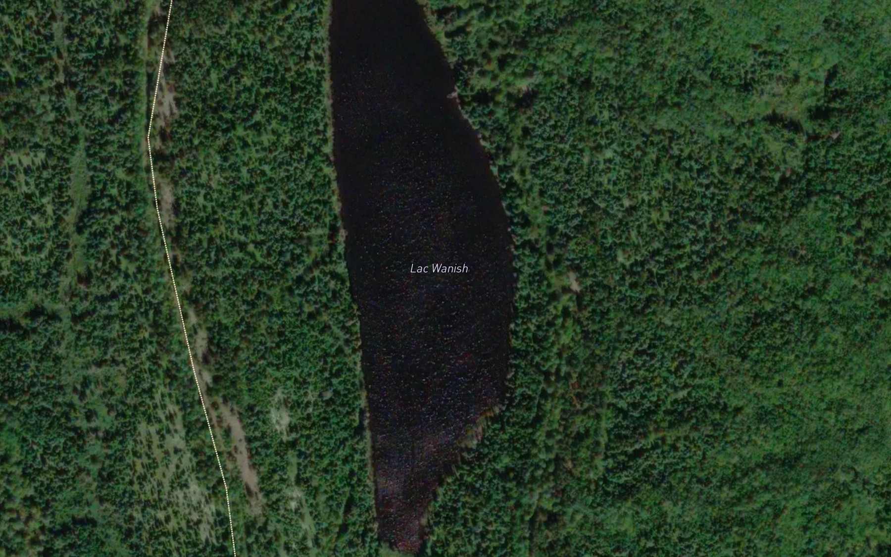 Satellite map of the Lac Wanish