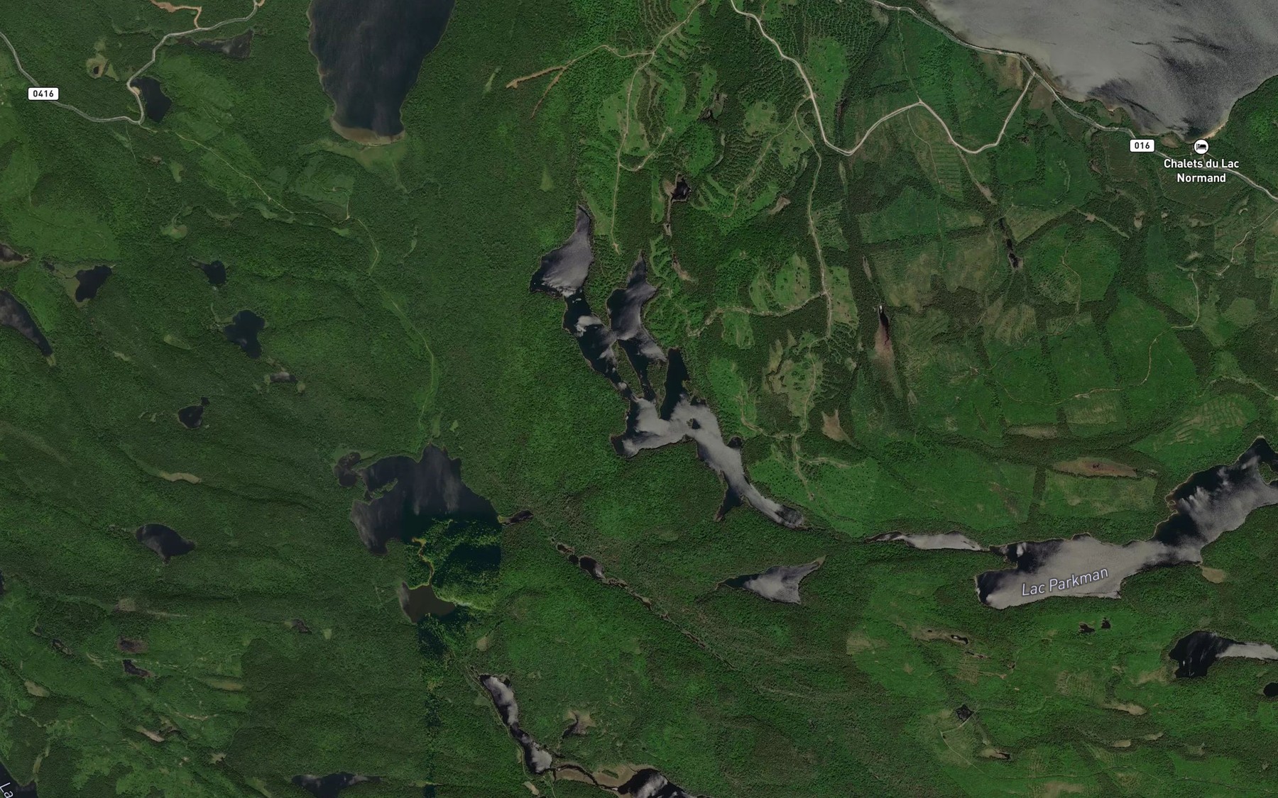 Satellite map of the Lac la Hauteur