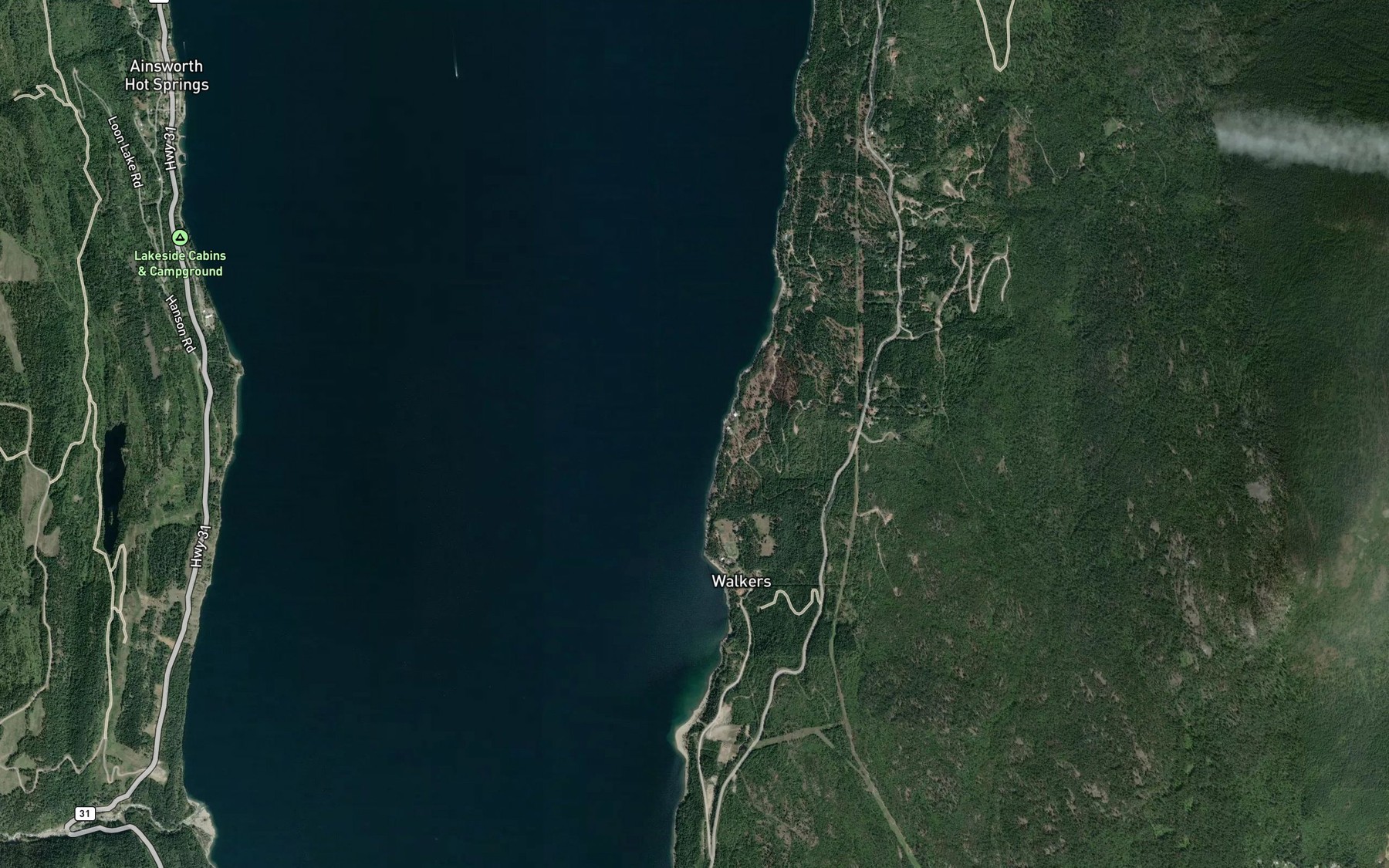 Satellite map of the Langford Creek