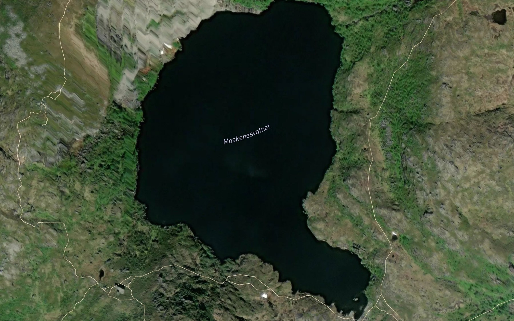 Satellite map of the Moskenesvatnet