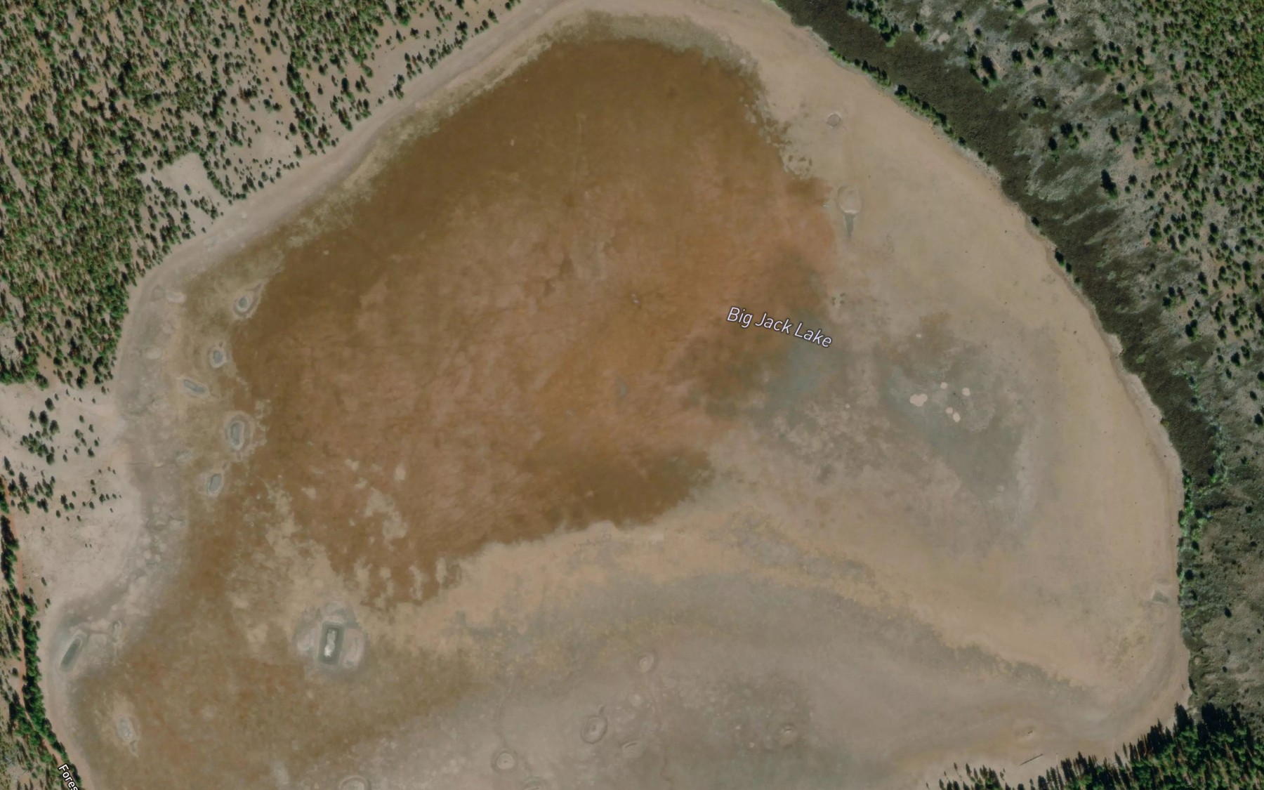 Satellite map of the Big Jack Lake