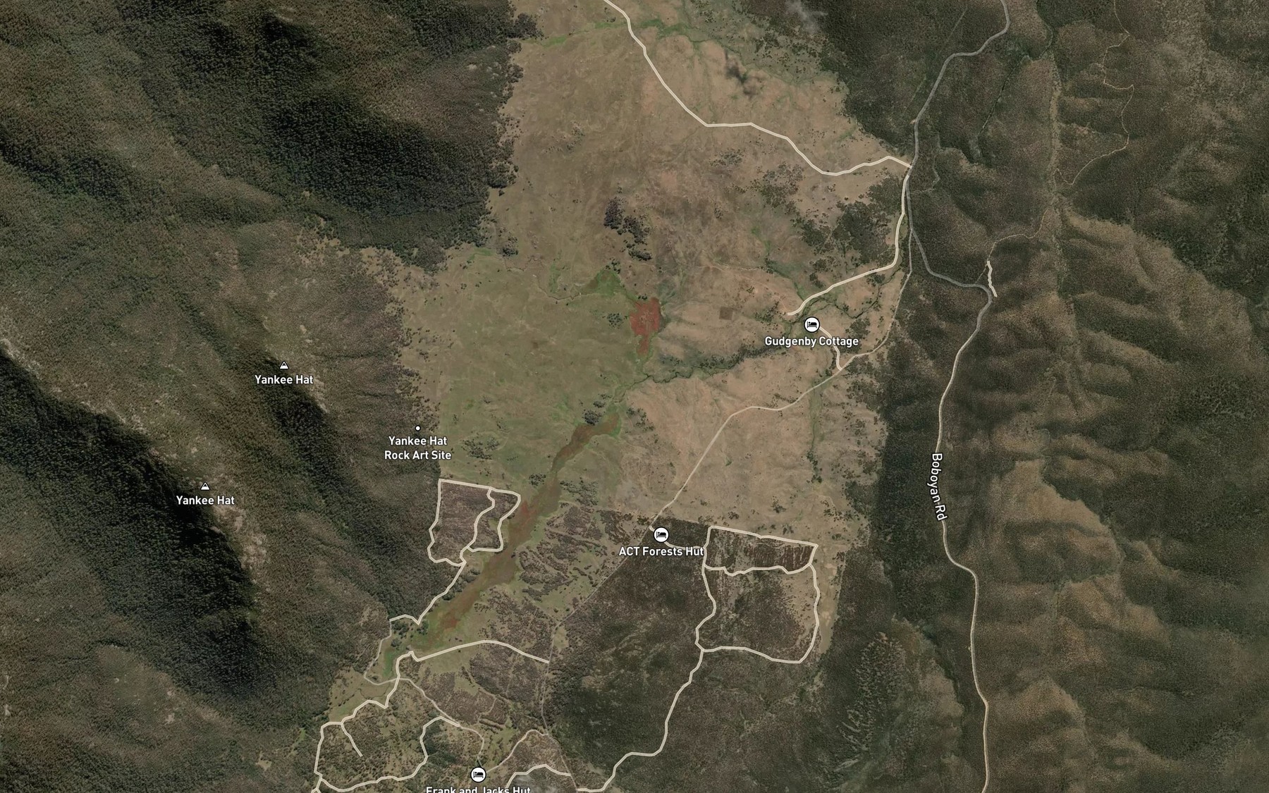 Satellite map of the Middle Creek