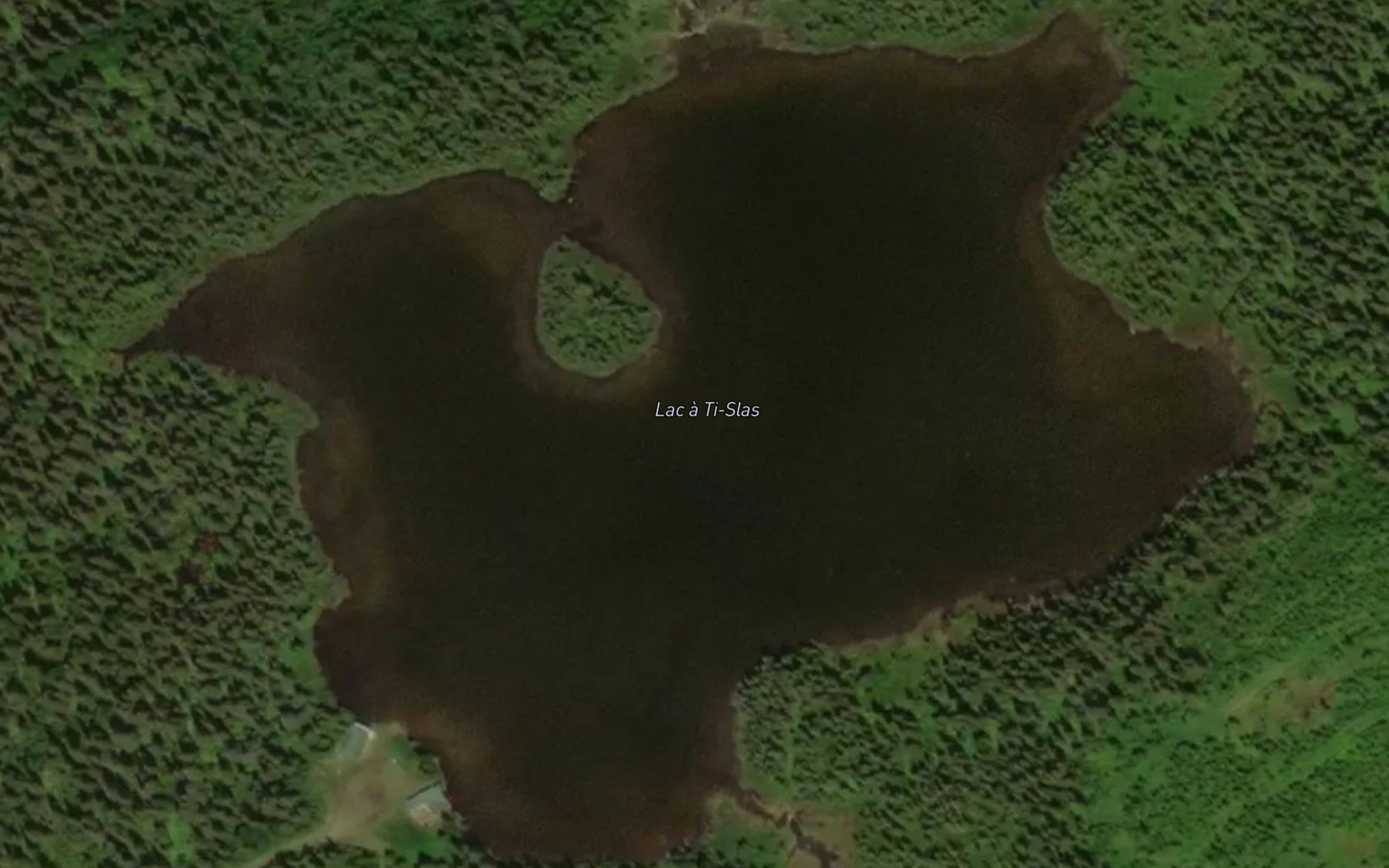 Satellite map of the Lac a Ti-Slas