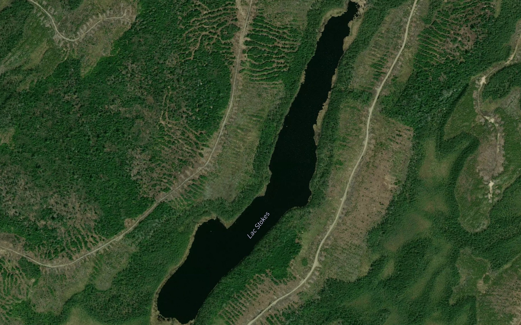 Satellite map of the Lac Stokes