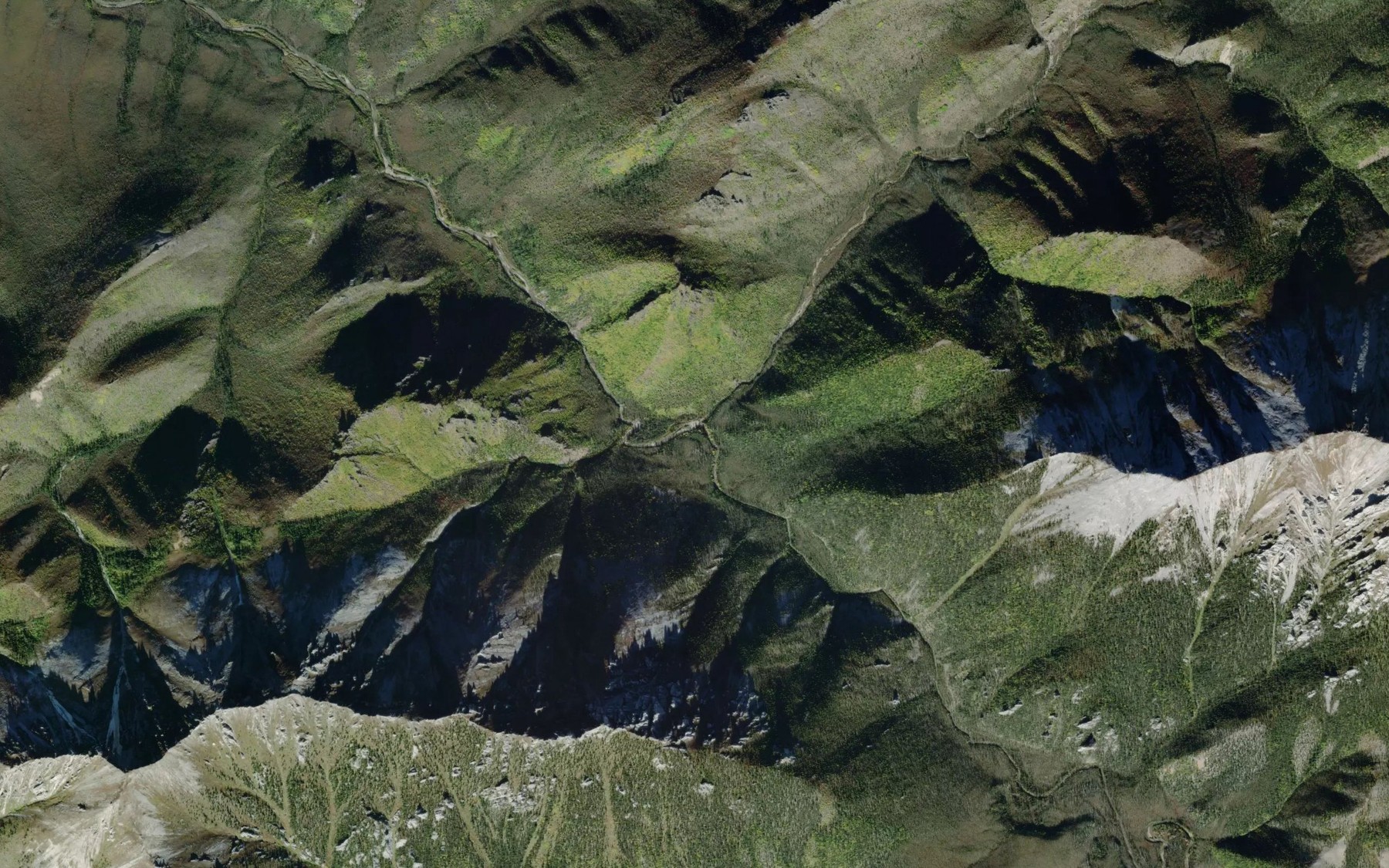 Satellite map of the Harrington Creek
