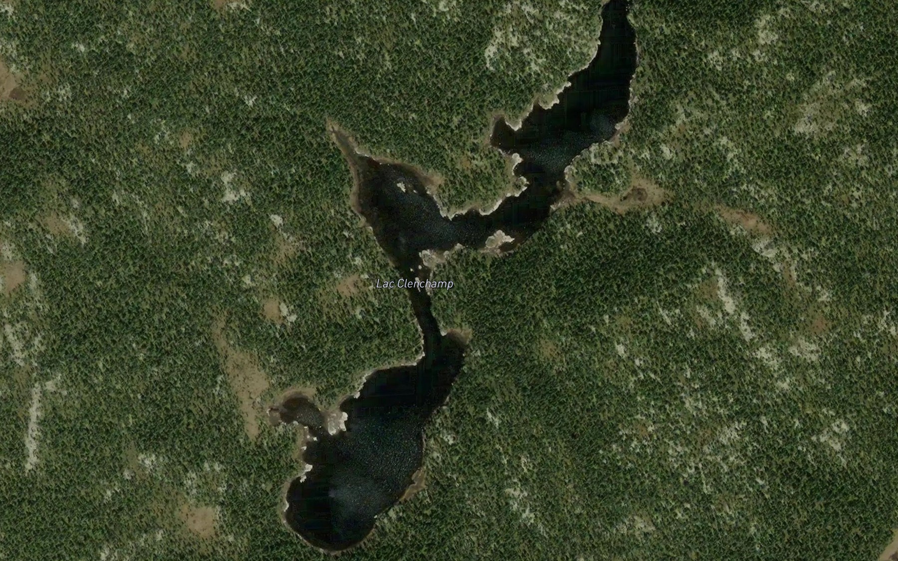 Satellite map of the Lac Clenchamp