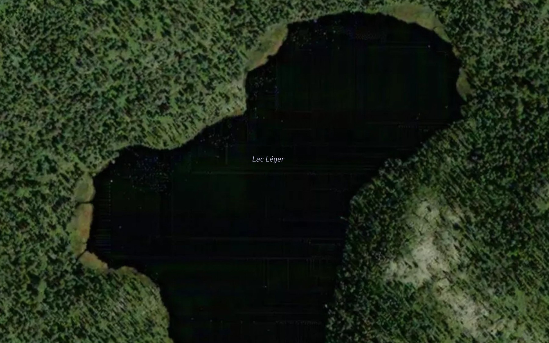 Satellite map of the Lac Leger