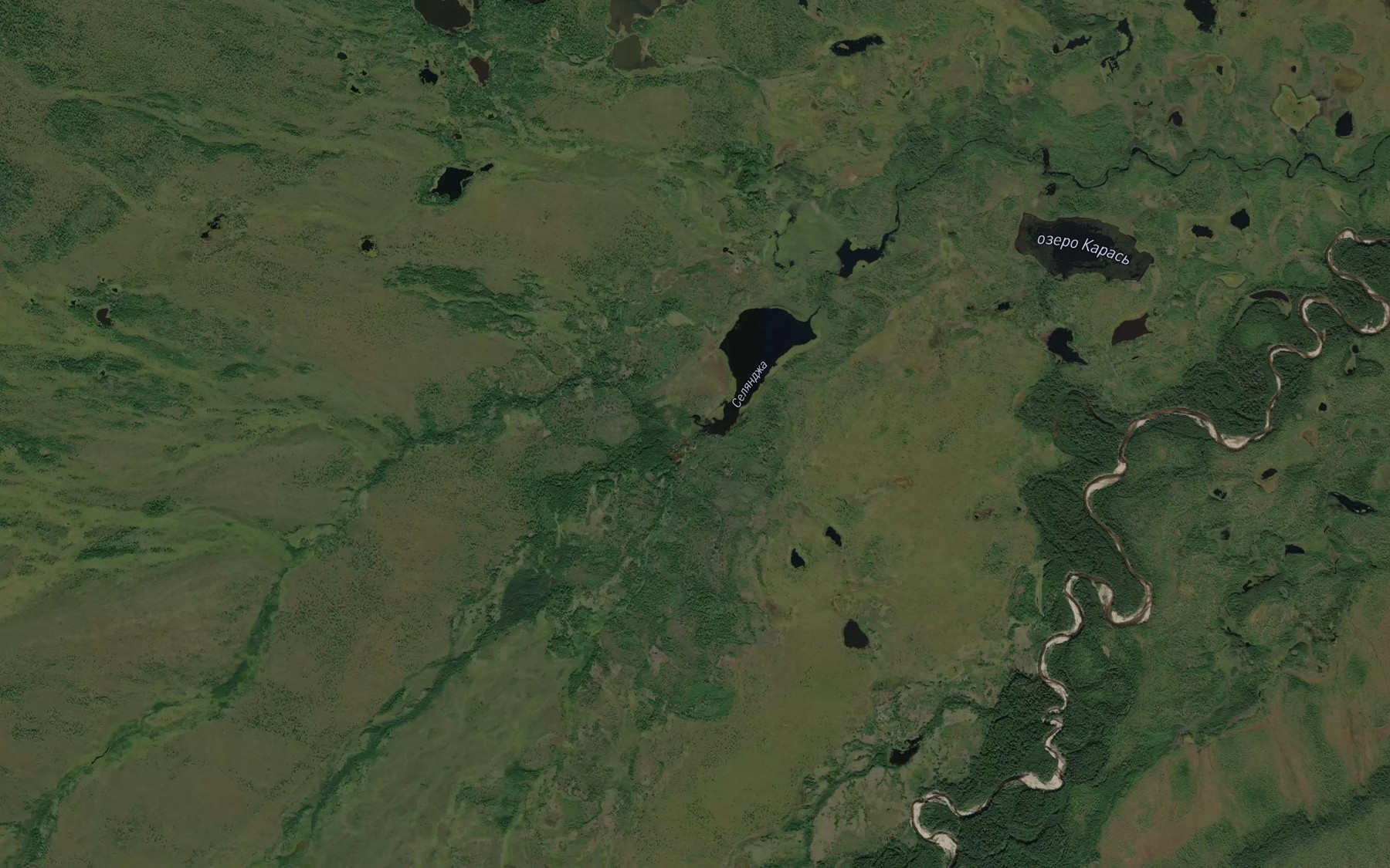 Satellite map of the Malaya Selyandzha