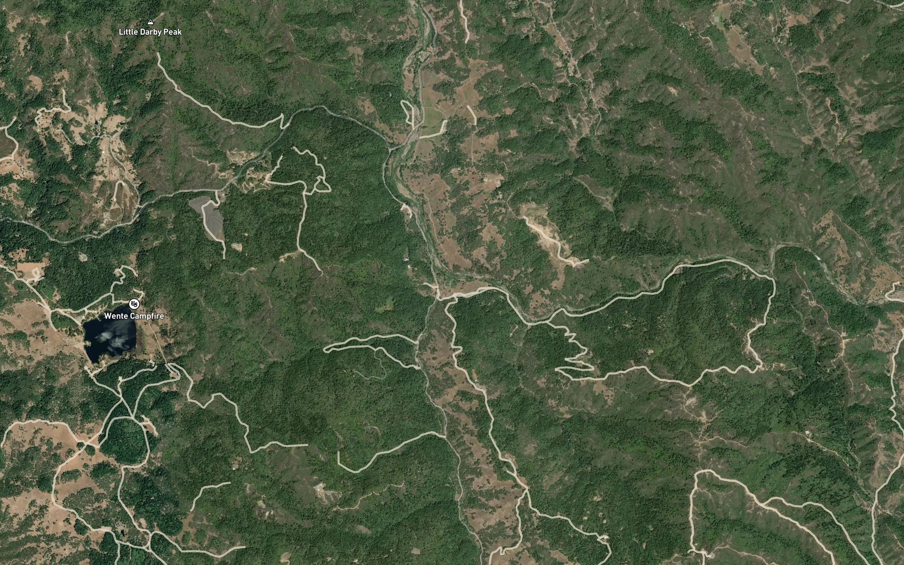 Satellite map of the Cave Creek