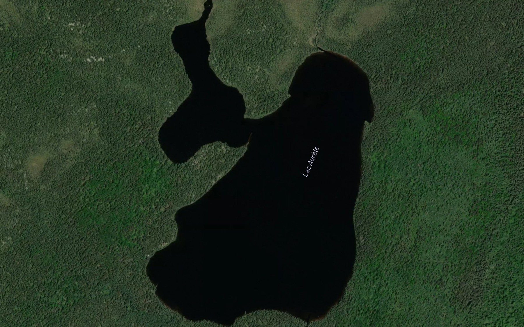 Satellite map of the Lac Aurele