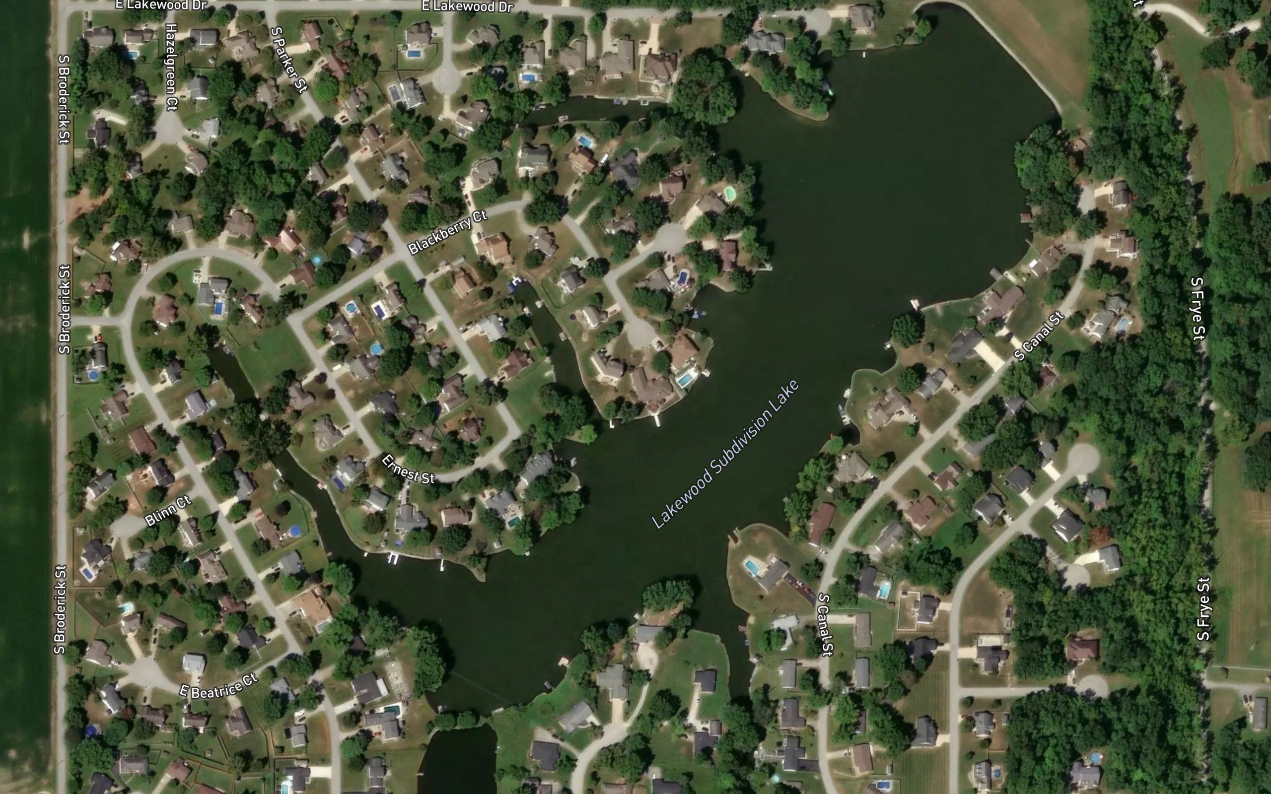 Lakewood Subdivision Lake