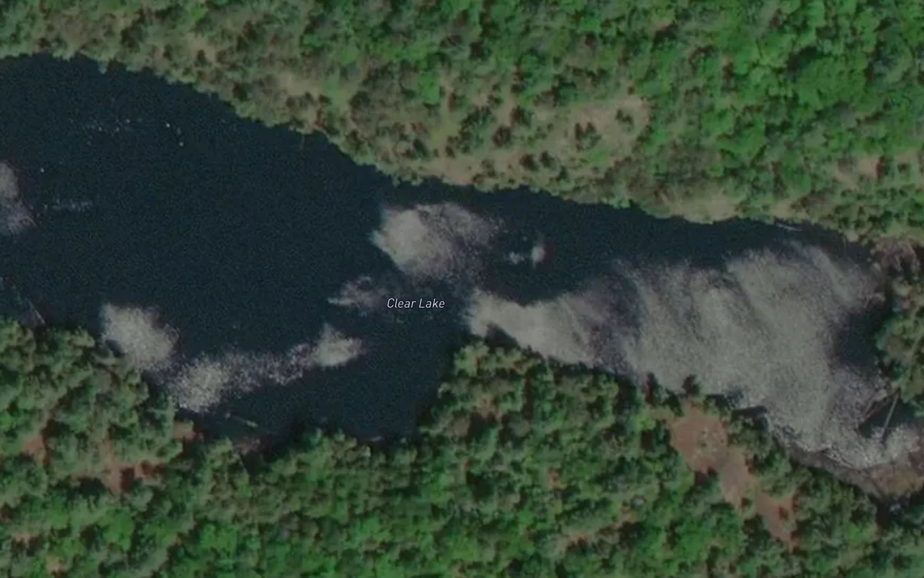Satellite map of the Clear Lake